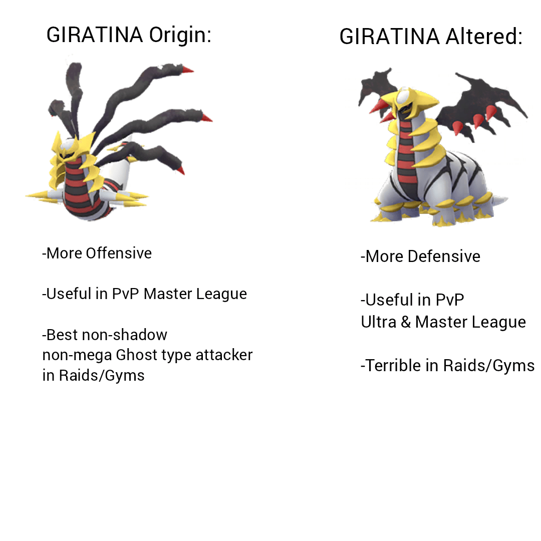 Giratina Altered Form Vs Origin Form