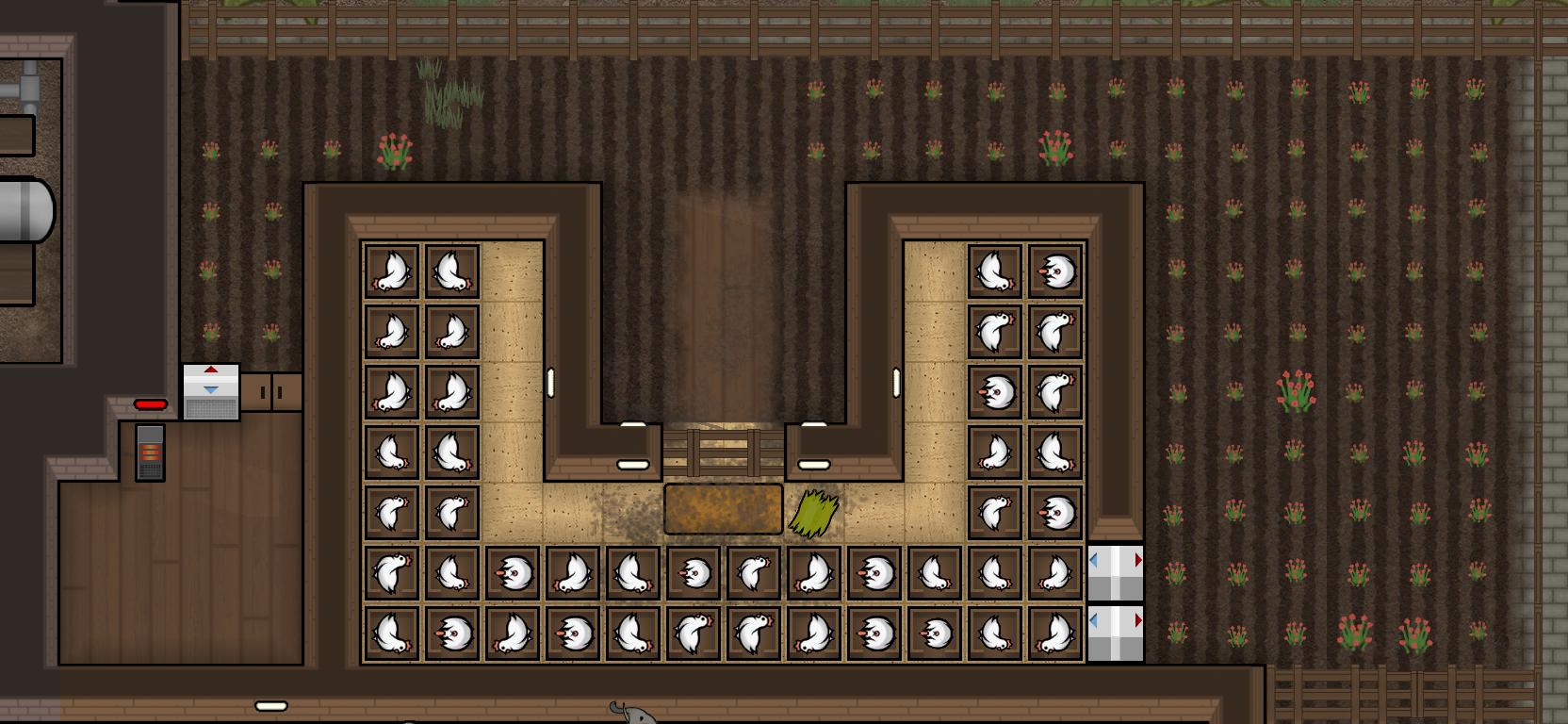 My chicken coop with incubator design r/RimWorld