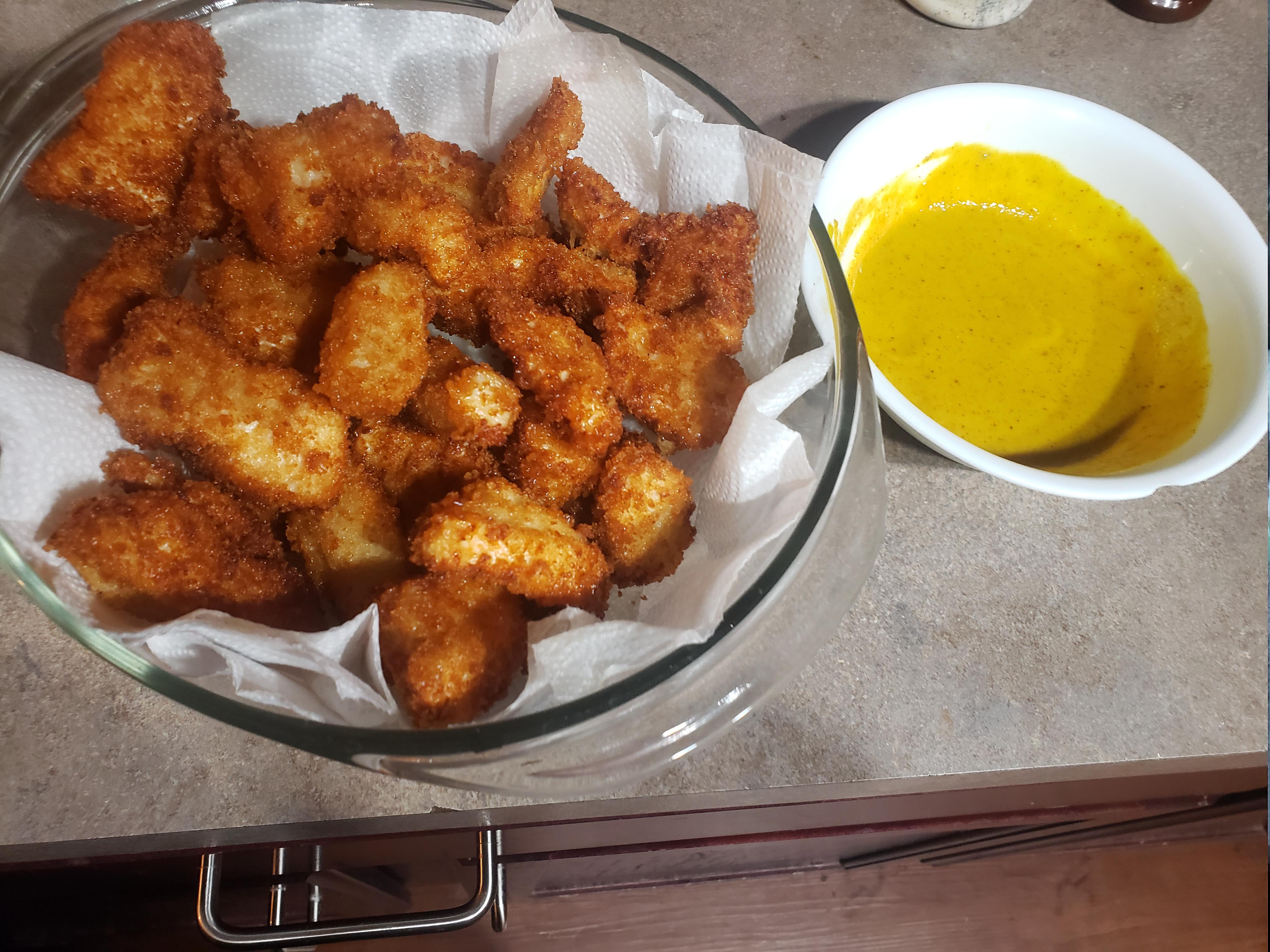 [Homemade] Panko chicken nuggets with honey mustard r/FoodPorn