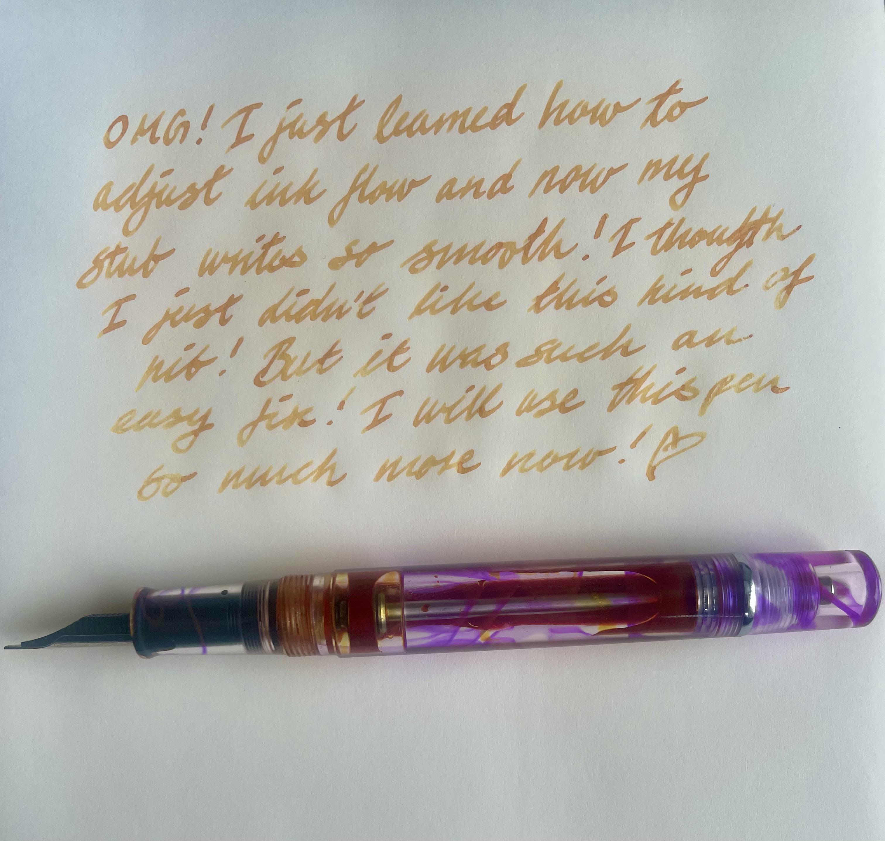 Tried spreading the tines for better ink flow for the first time and