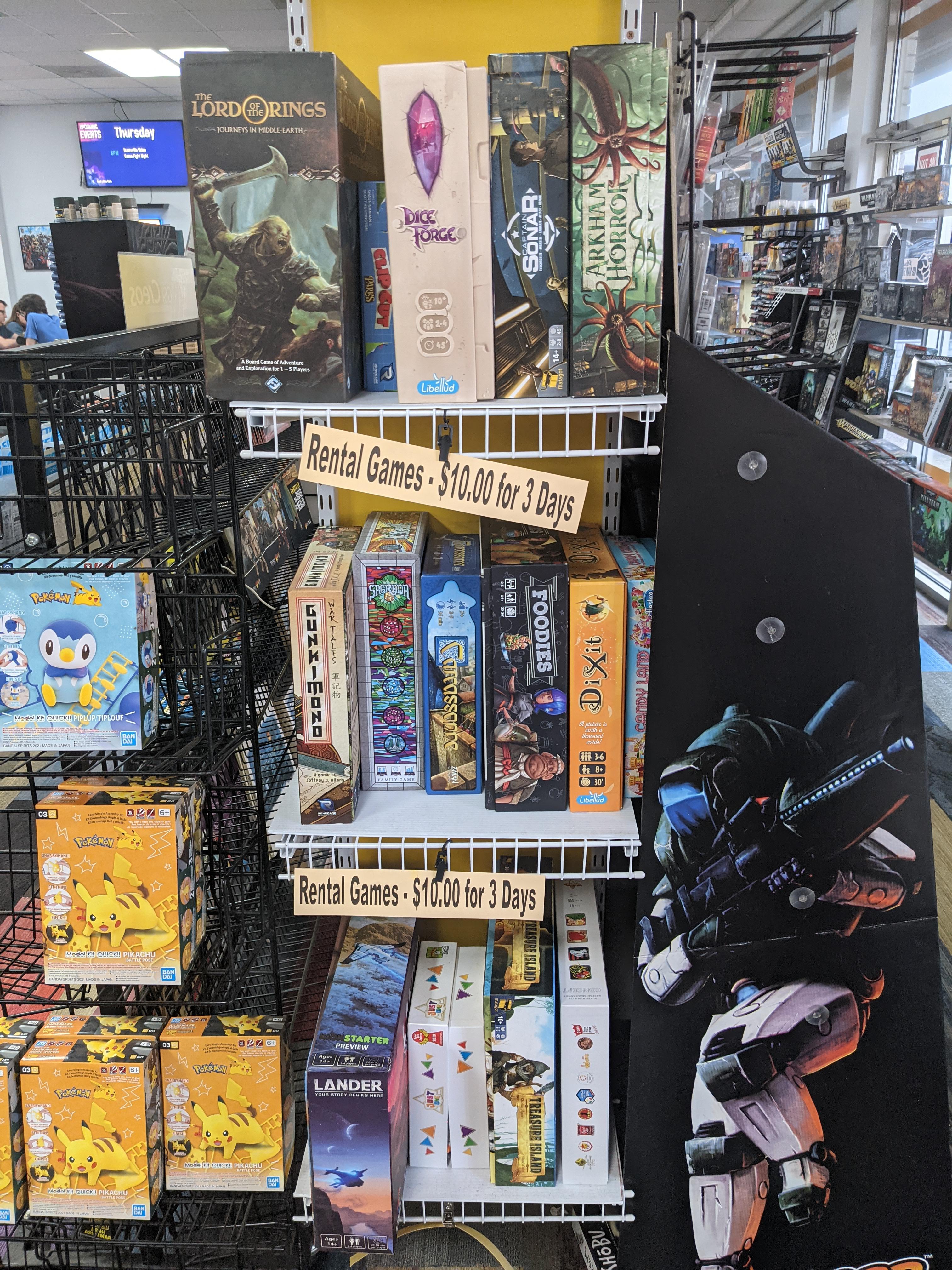 TIL you can rent board games for 3 days at Lucky Dice Cafe r