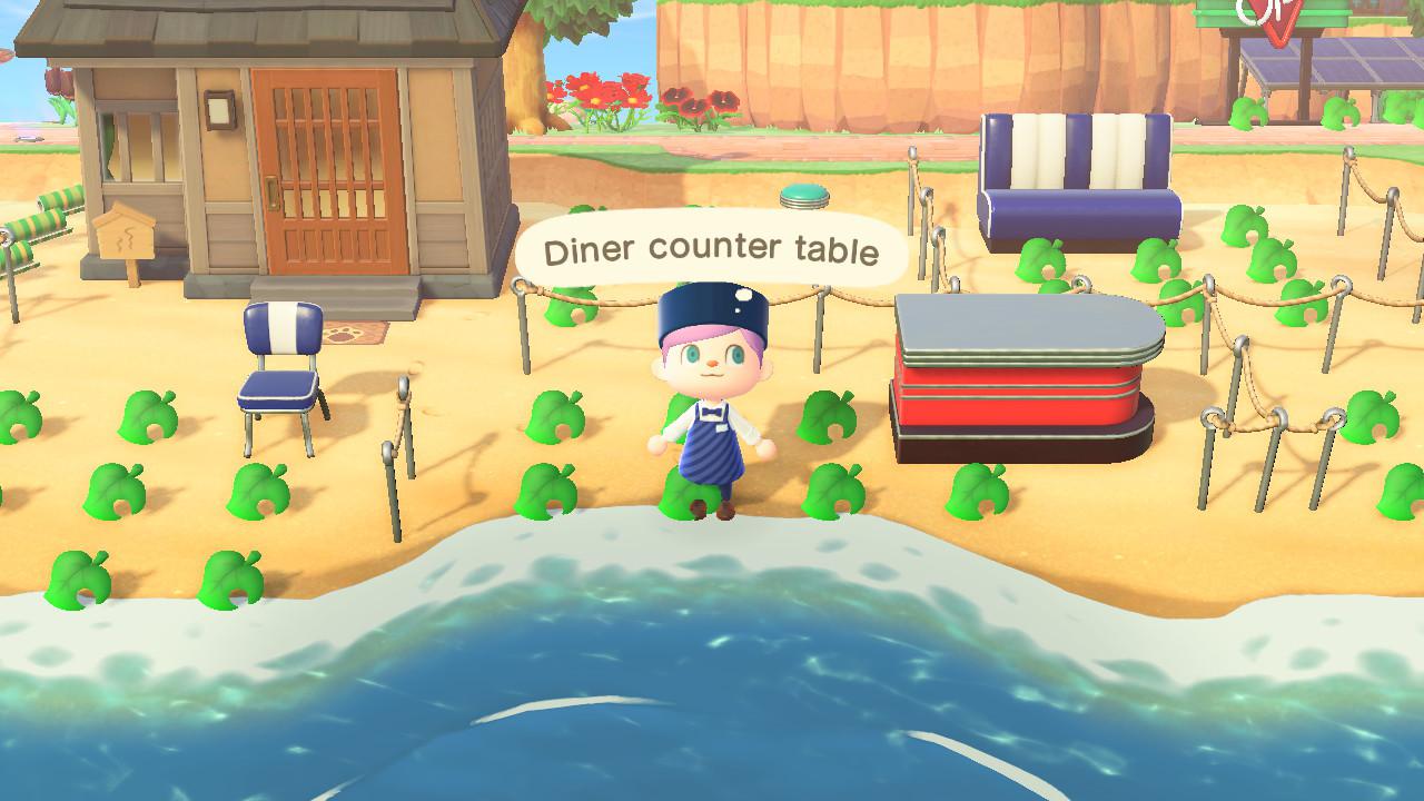 LF Cafe Curtain wallpaper ACNHcataloging