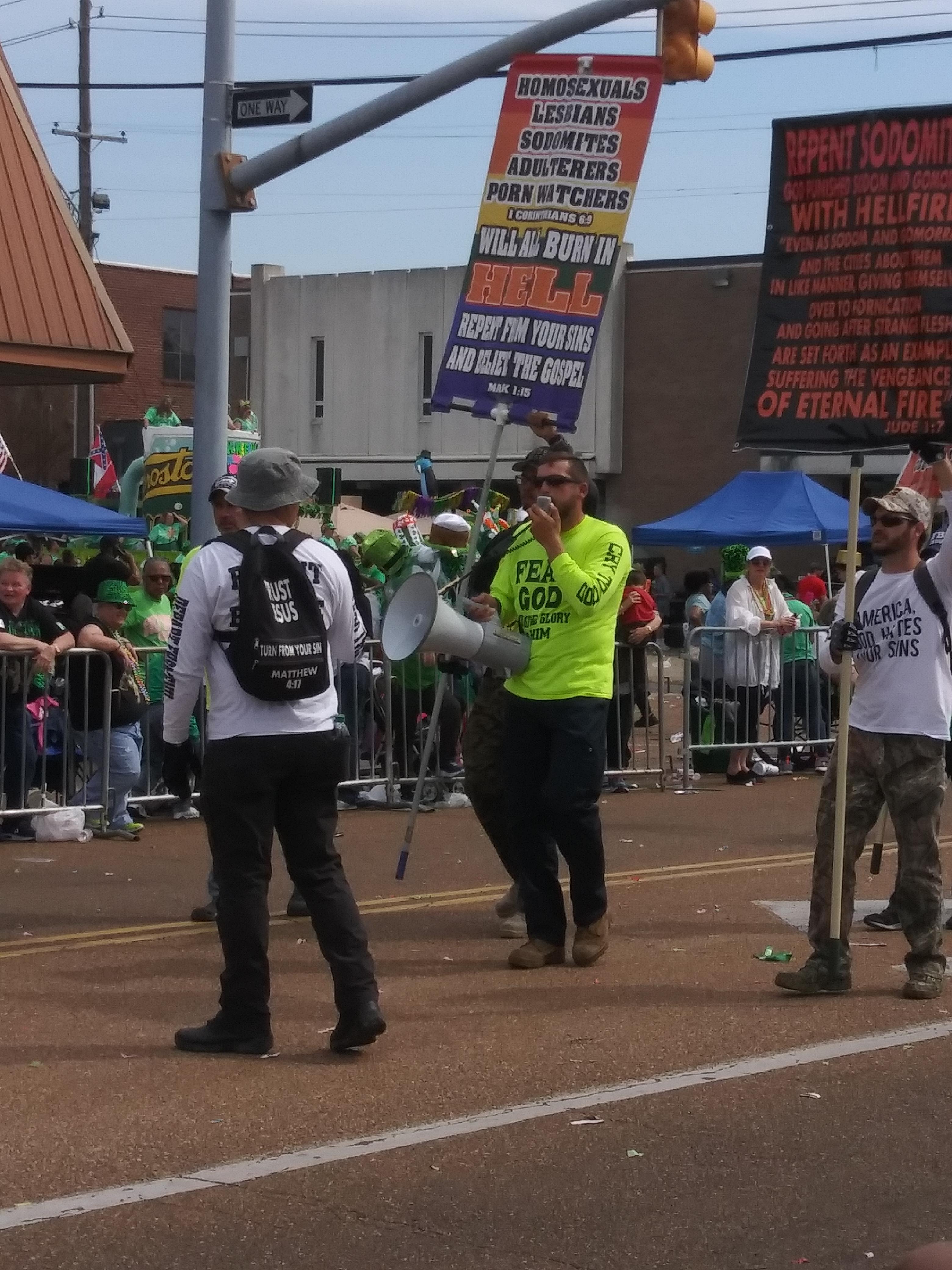 At the Saint Patrick's Day parade in Jackson, Ms. It was supposed to be