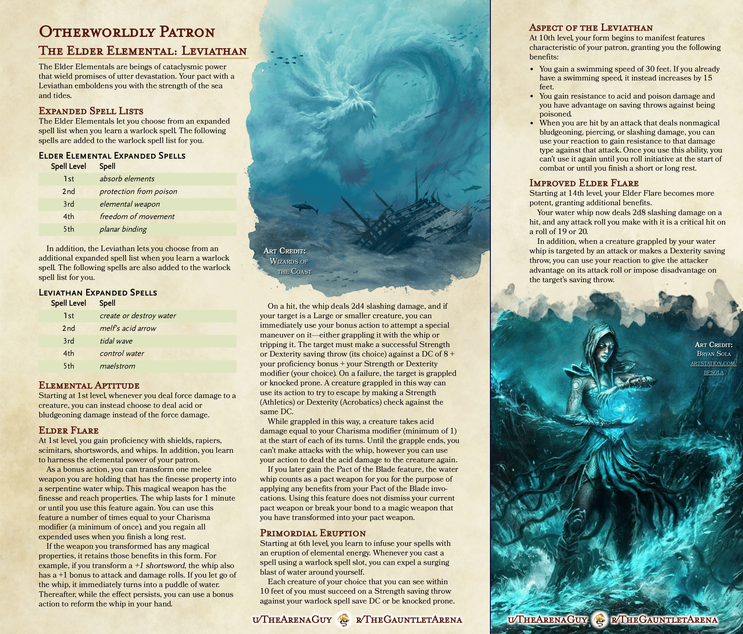 [OC][Homebrew] The Elder Elemental Leviathan (Revised) An