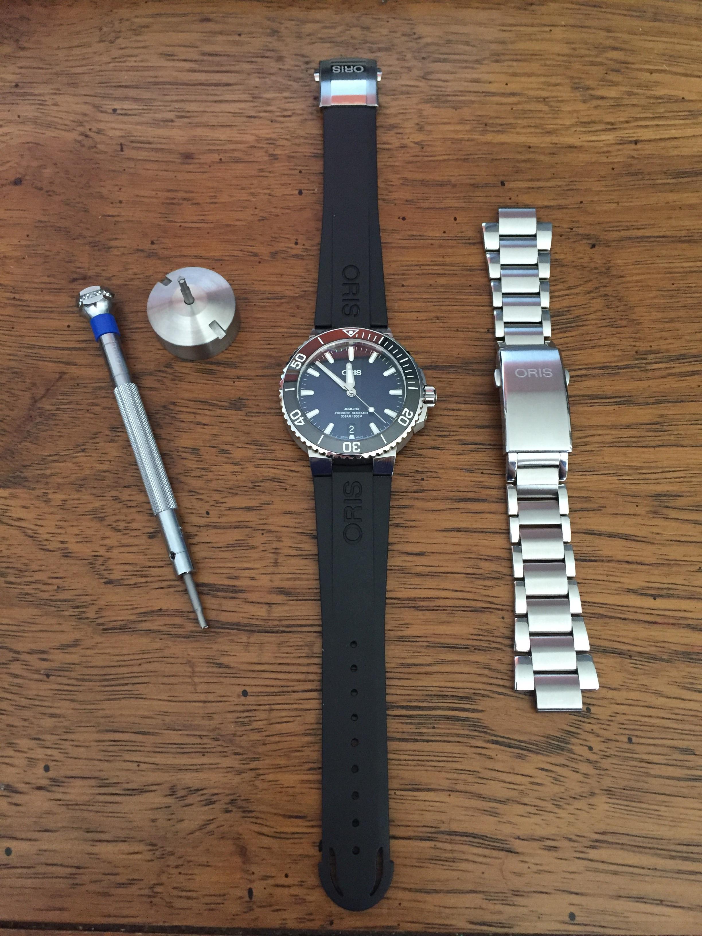 [Oris] Aquis strap change. r/Watches