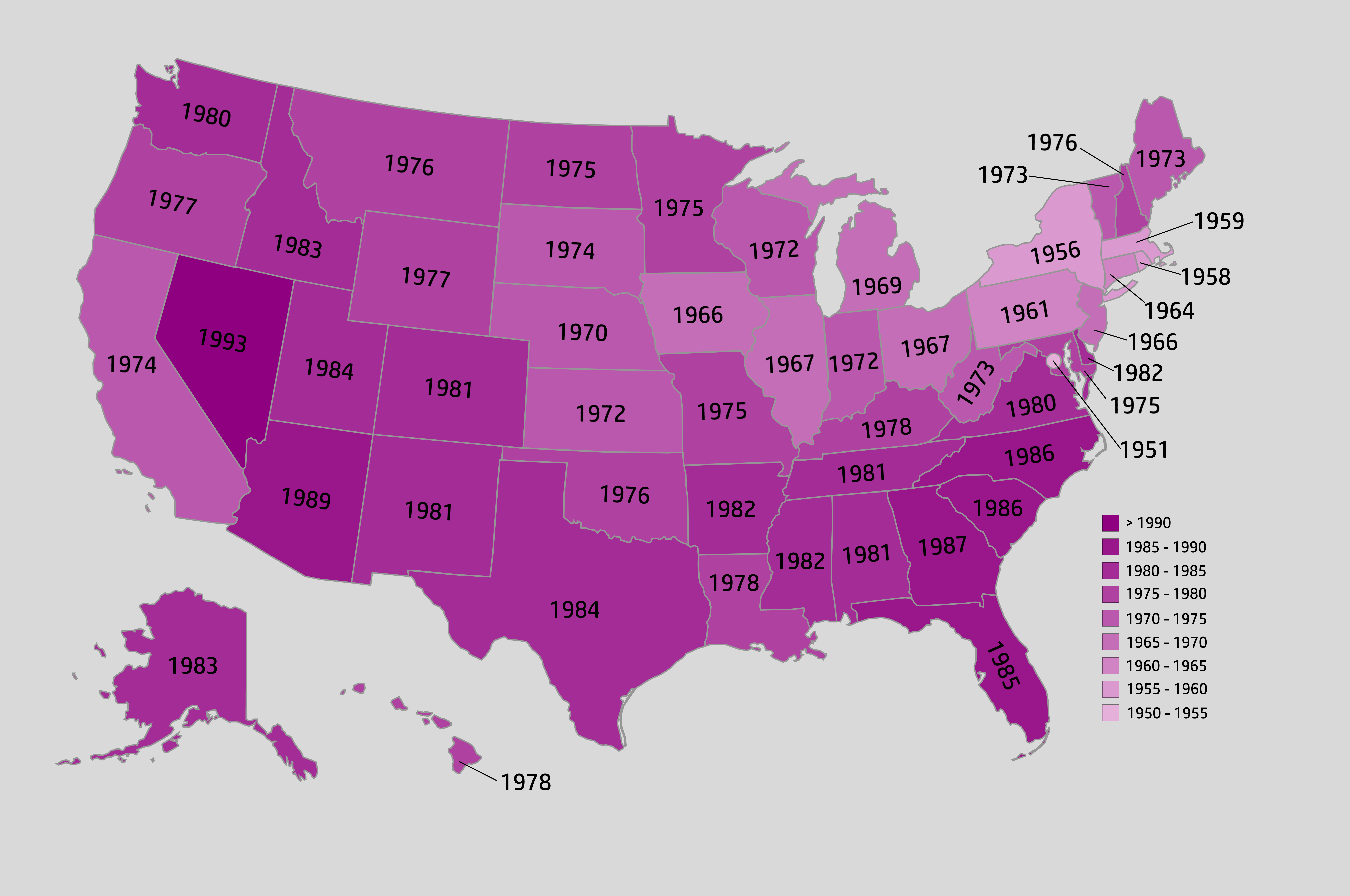 Average Year That Homes Were Built[5400x3585] MapPorn
