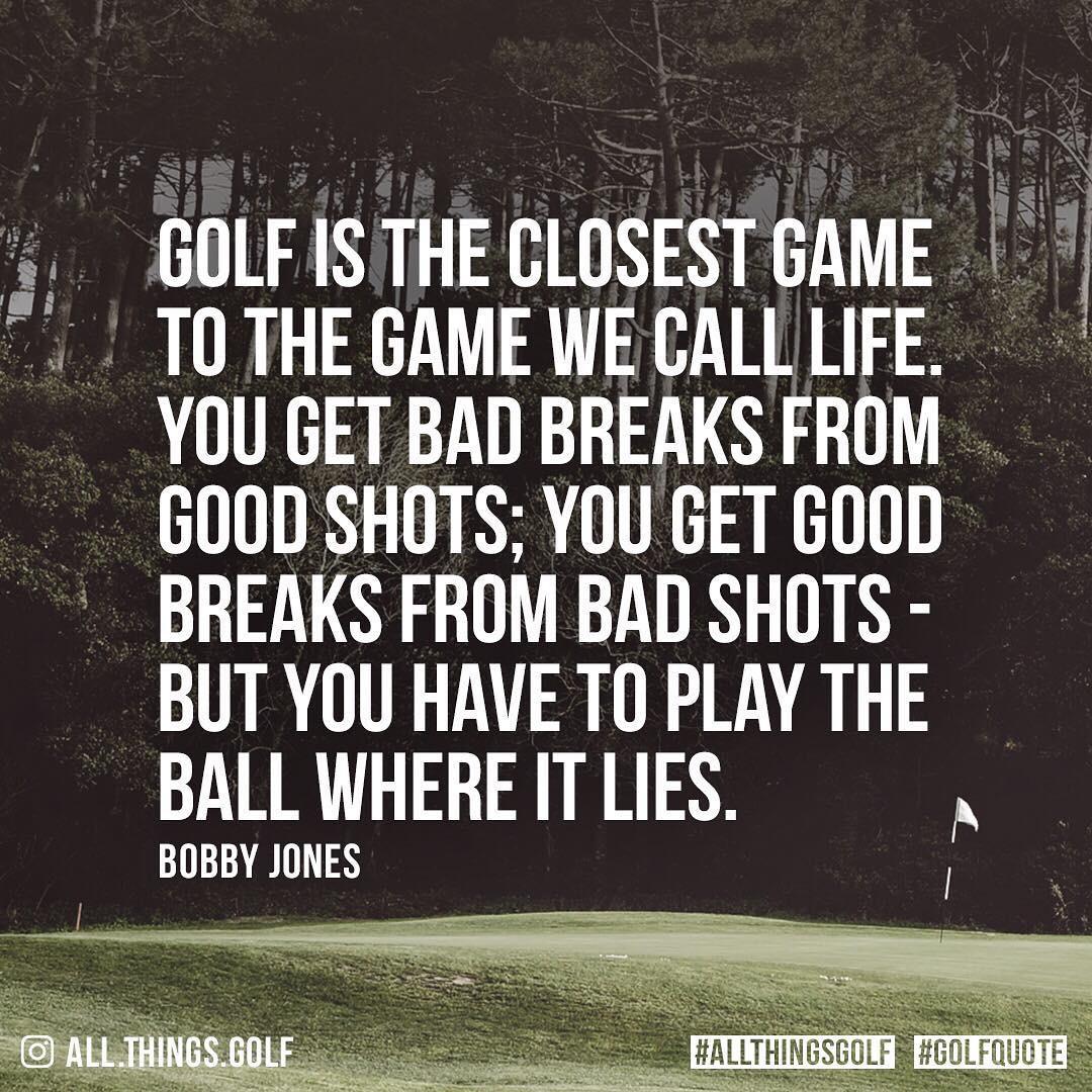 Great quote from Mr. Jones r/golf