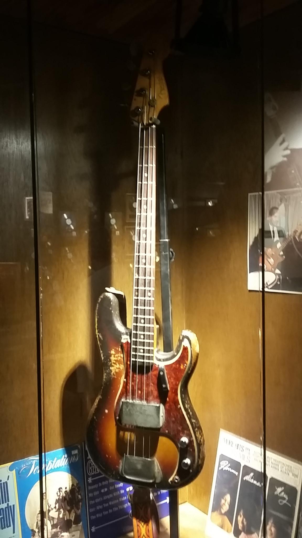 Thought y'all might enjoy seeing James Jamerson's Pbass hanging in the