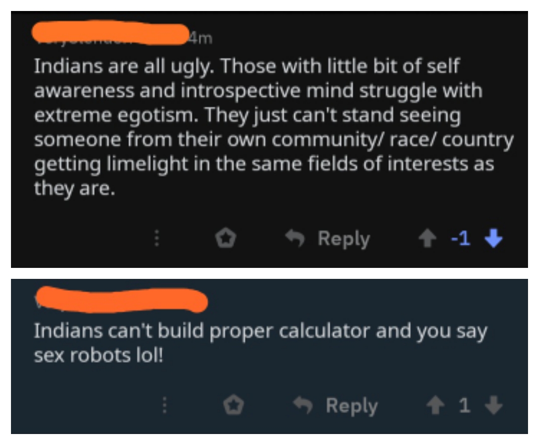 This self hating Indian on r/indianpeoplequora canconfirmiamindian