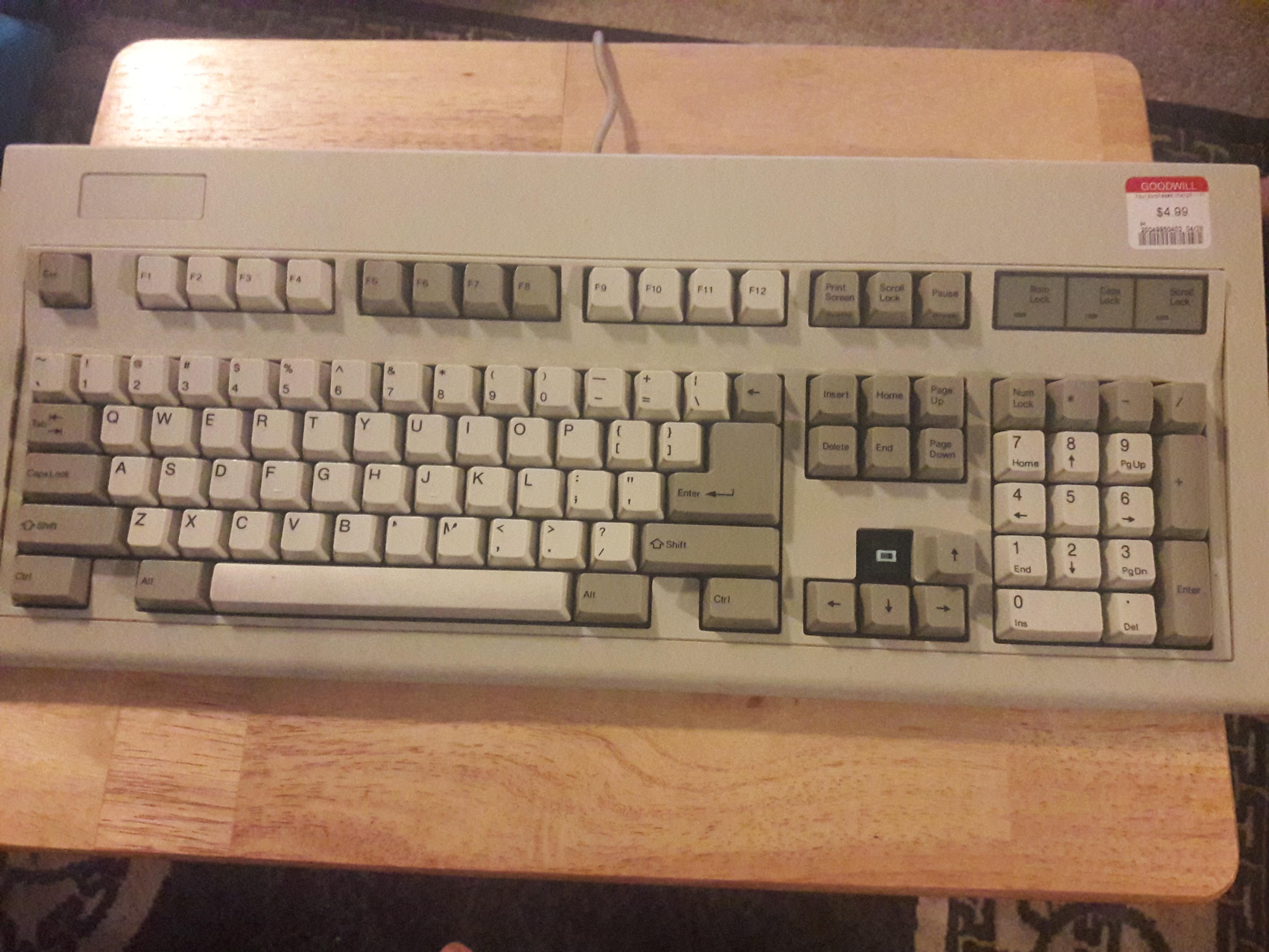 Picked up a "monterey" blue switch keyboard at Goodwill for five bucks