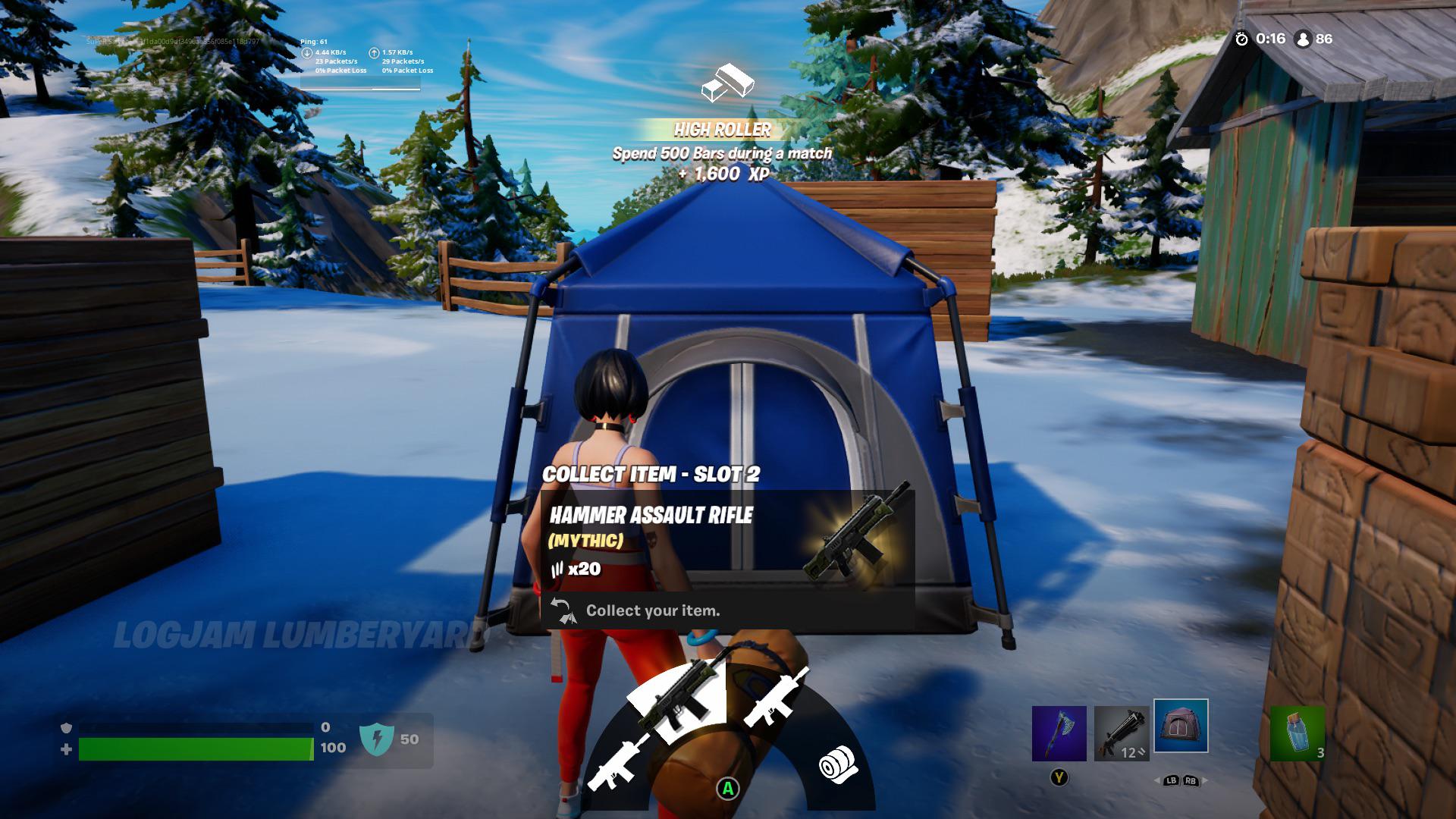 I finally managed to put three mythic hammers in my tent r/FortNiteBR