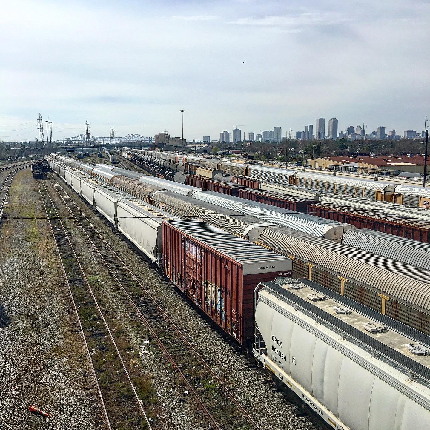 Norfolk Southern Oliver Yard, New Orleans, LA from Galvez St overpass