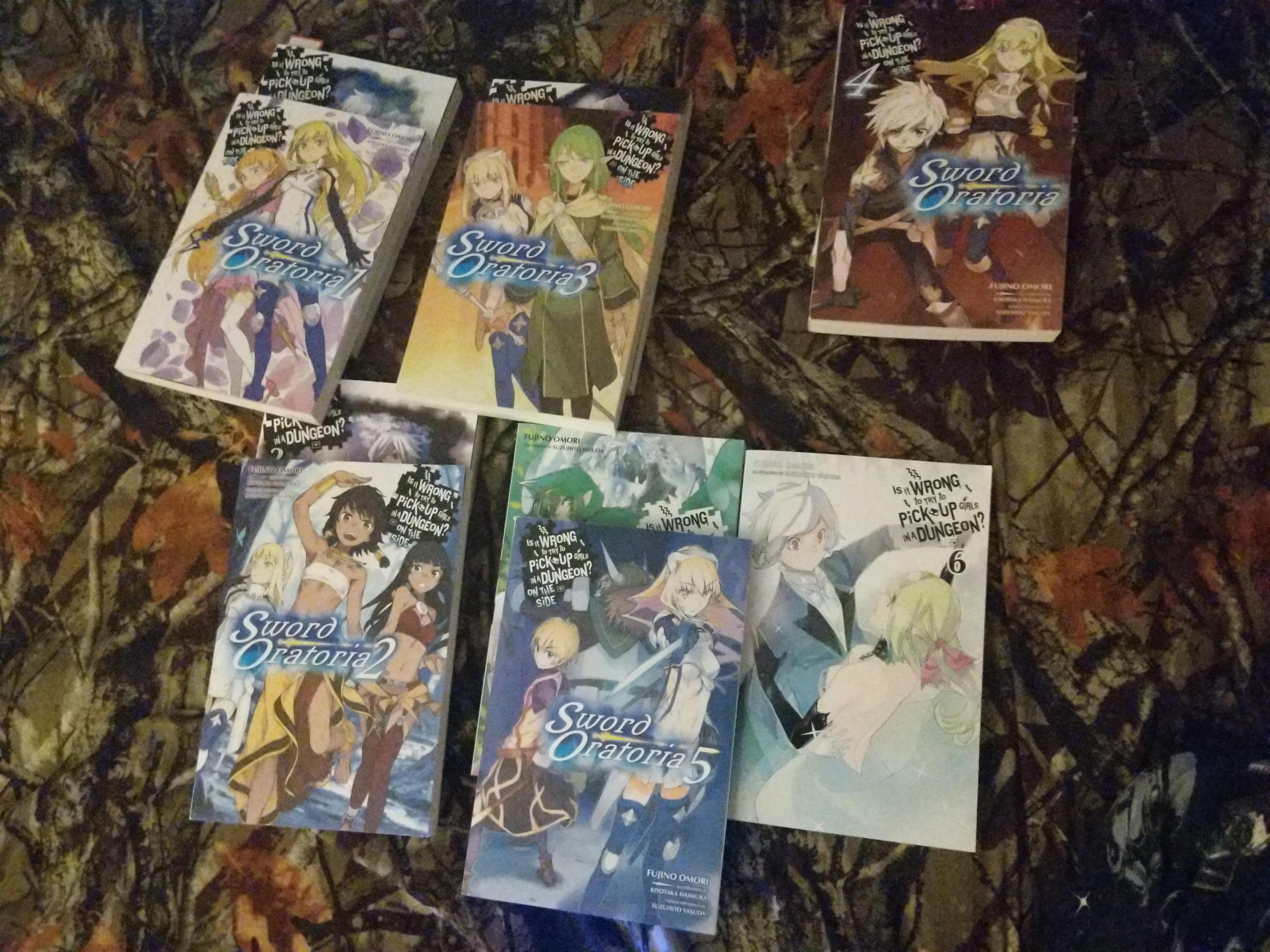I got some of the light novels finally DanMachi