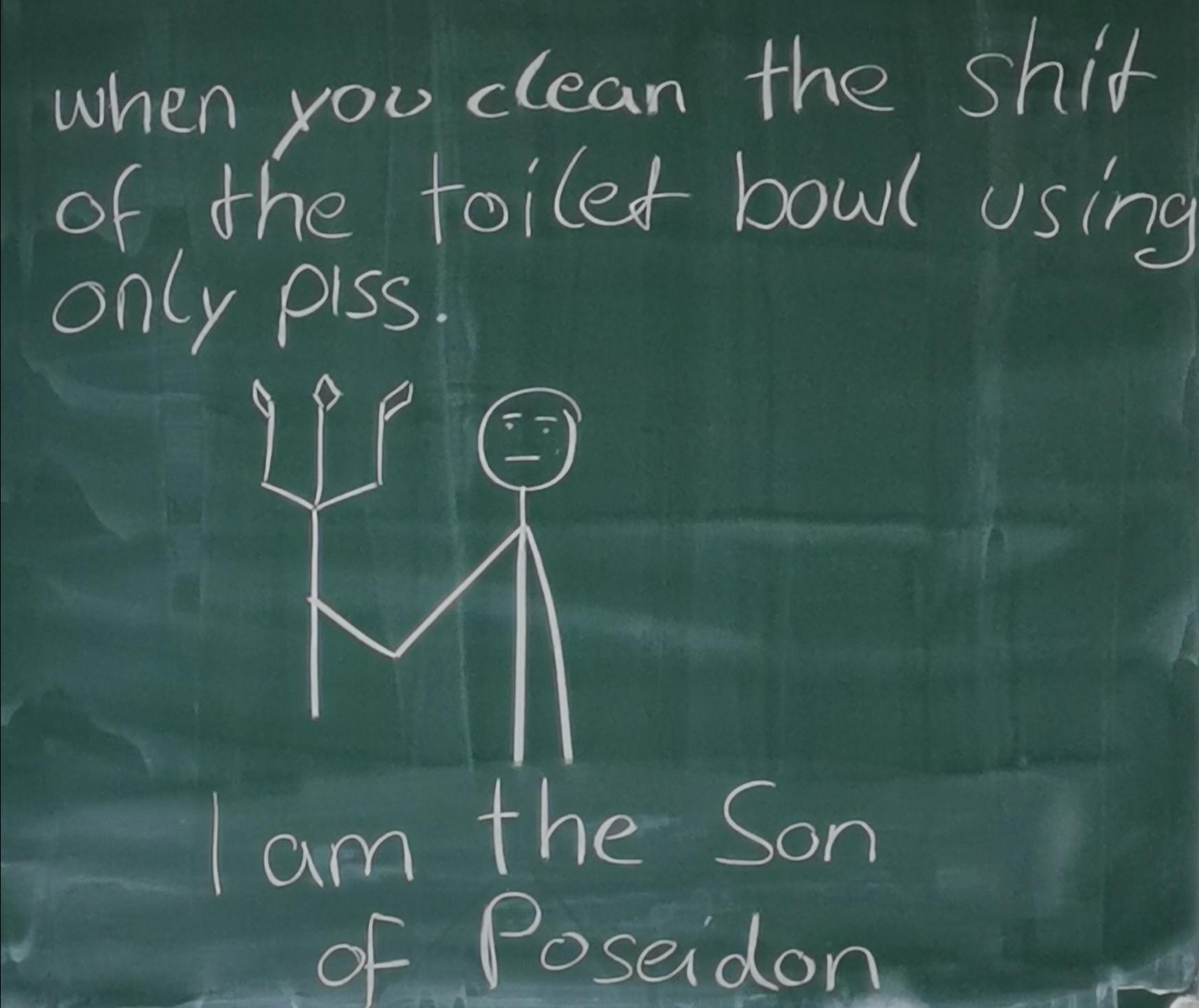 When you have no so you draw your meme on the blackboard r