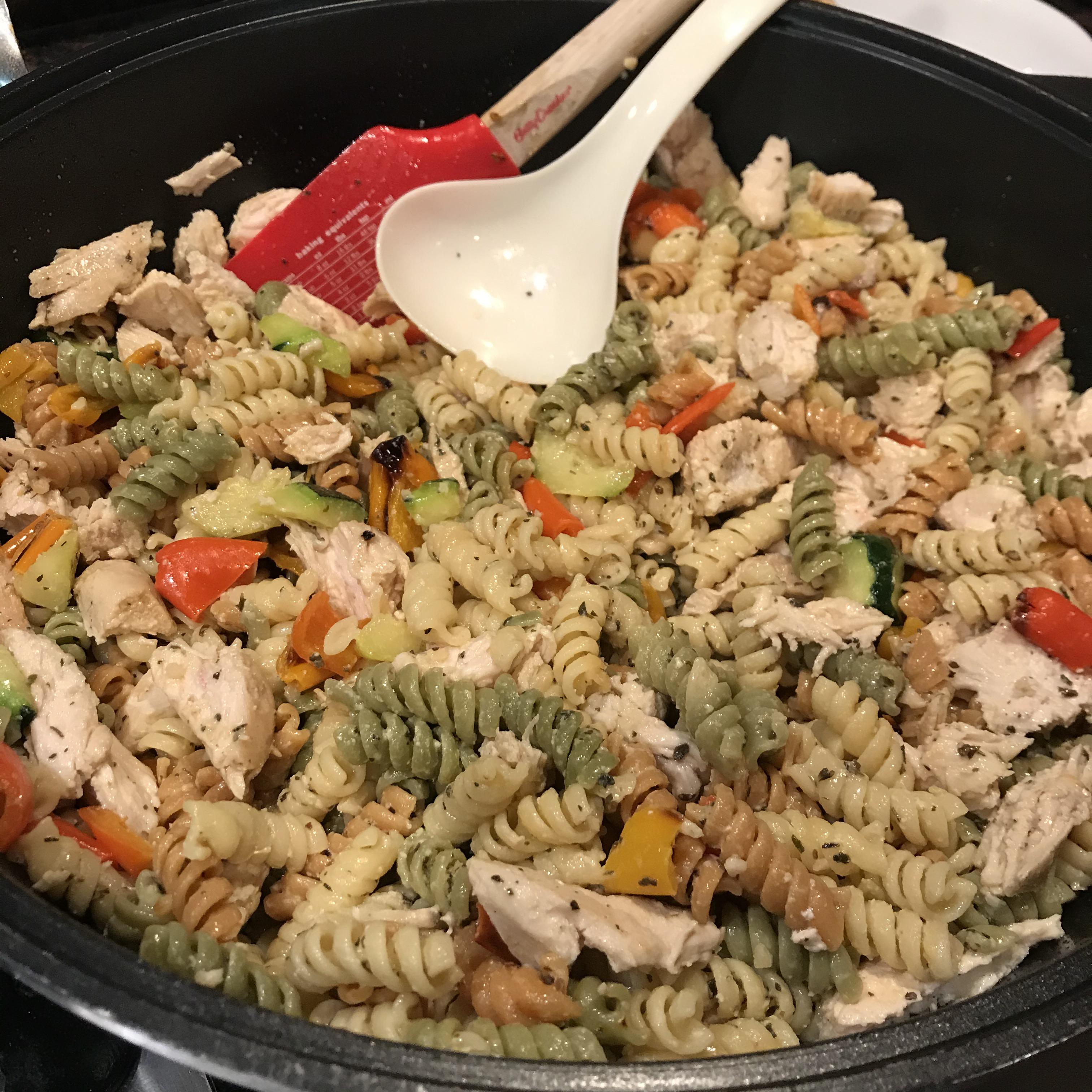 Garlic Parmesan Chicken Pasta Lunch for 2 the next three days r