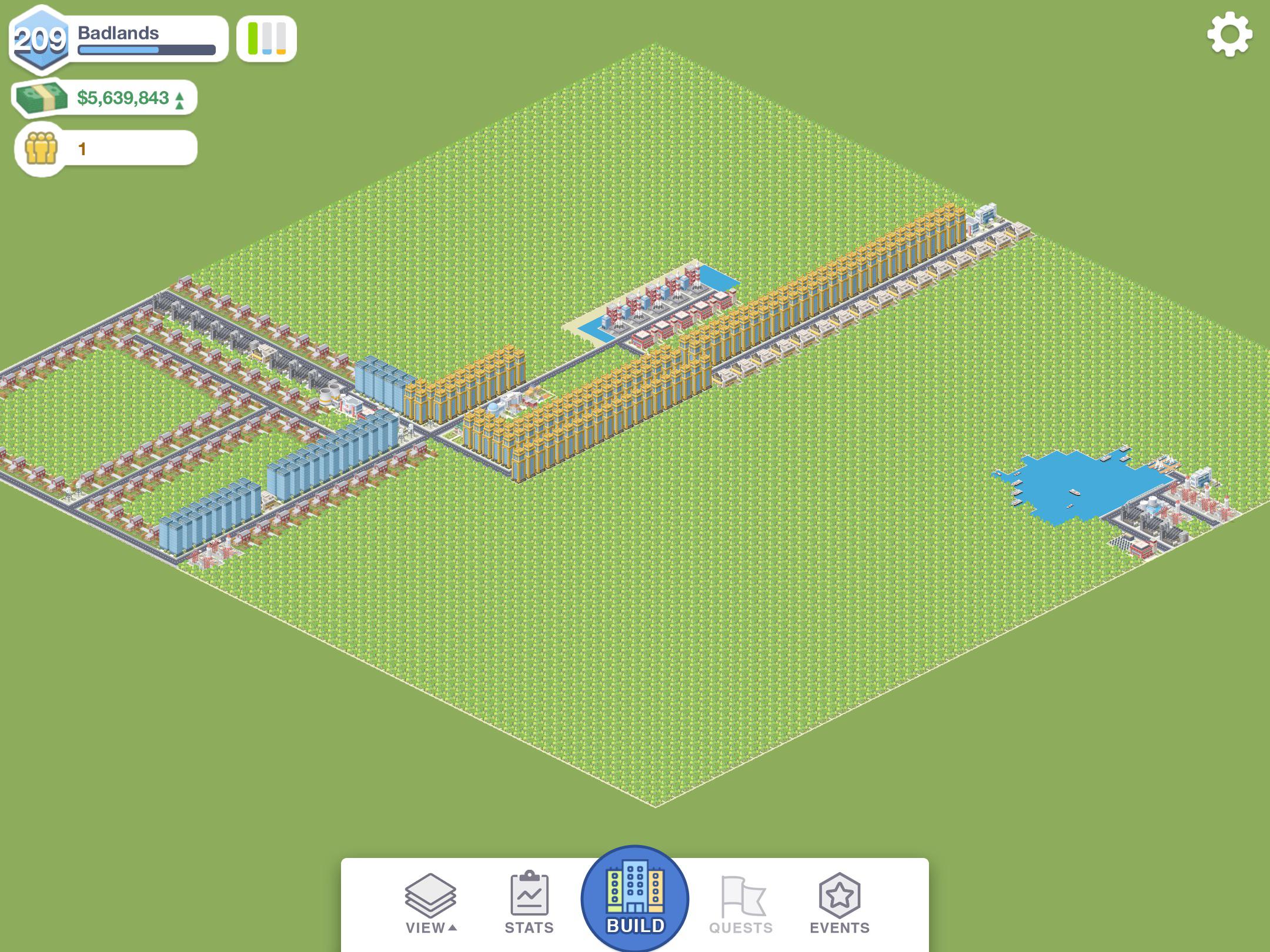 Decided to go ridiculous. 5 rockets, 132 Wealthfast Towers, 32 Banks