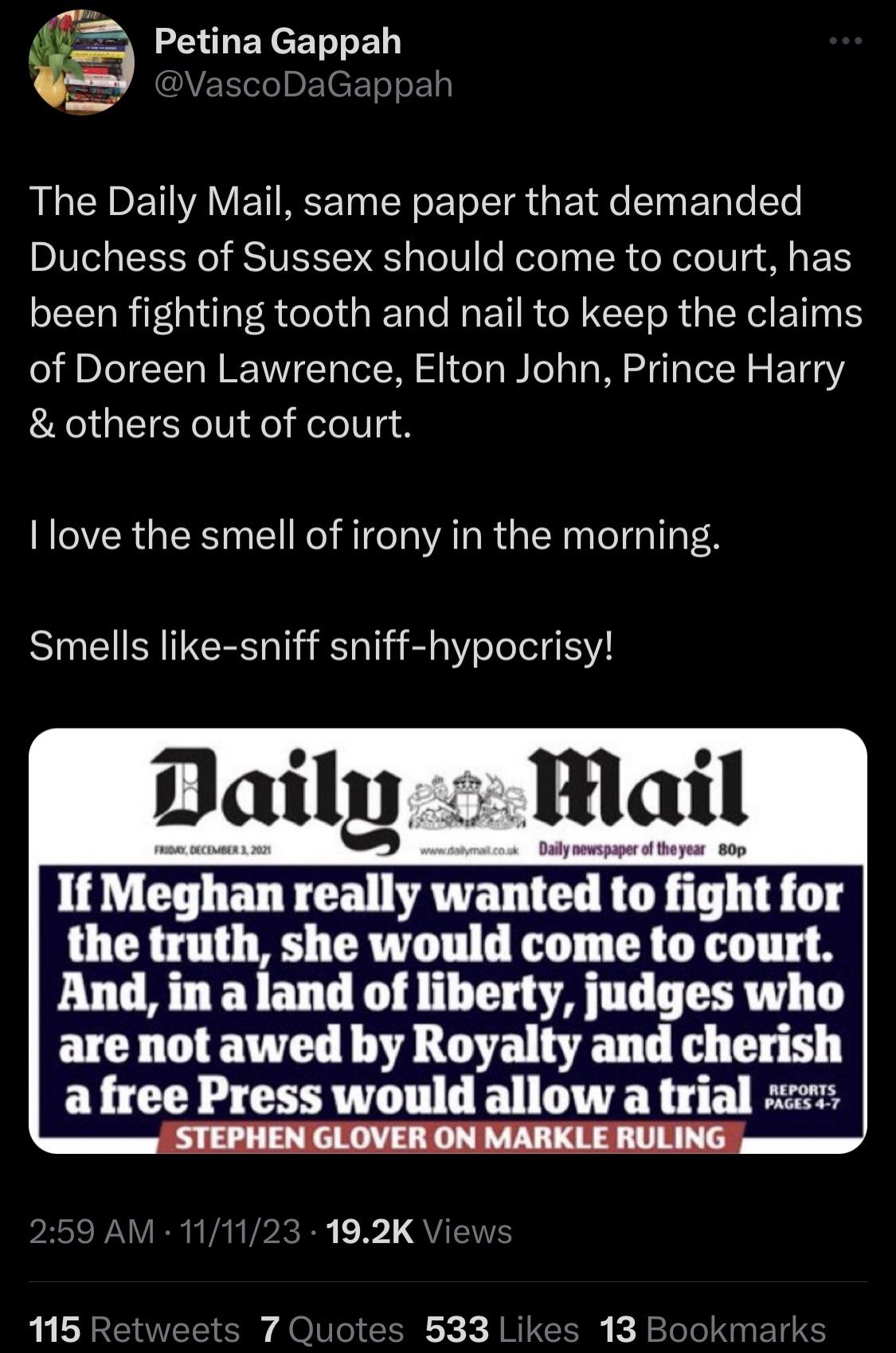 Taunting people to take you to court? I hope the victims dismantle this