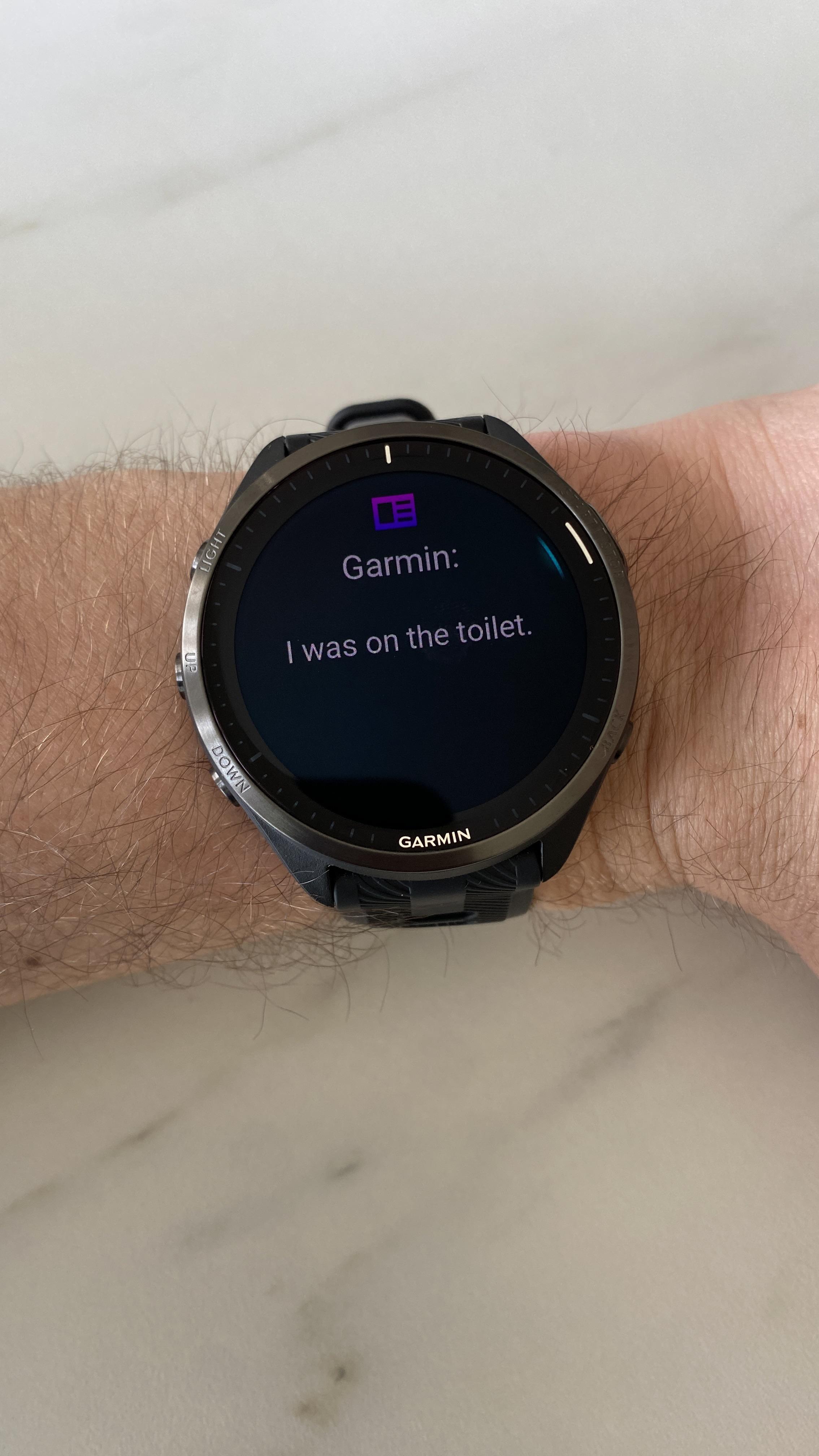 Got my first Garmin yesterday. How should I interpret this notification?😅 r/Garmin
