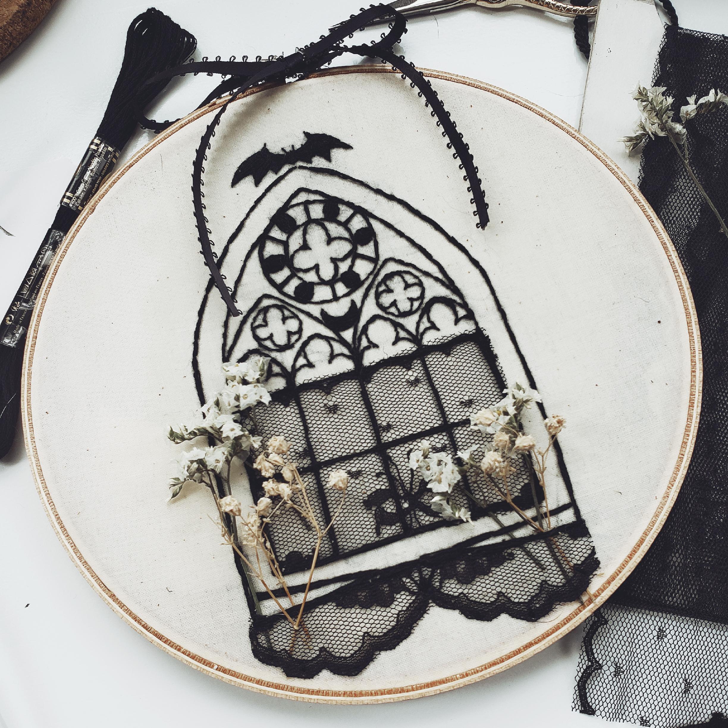 A gothic cathedral, finished my second piece of this embroidery of lace