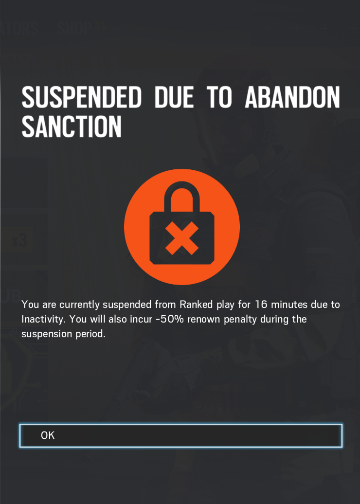 I was placing a claymore when I was kicked from the ranked, now I'm