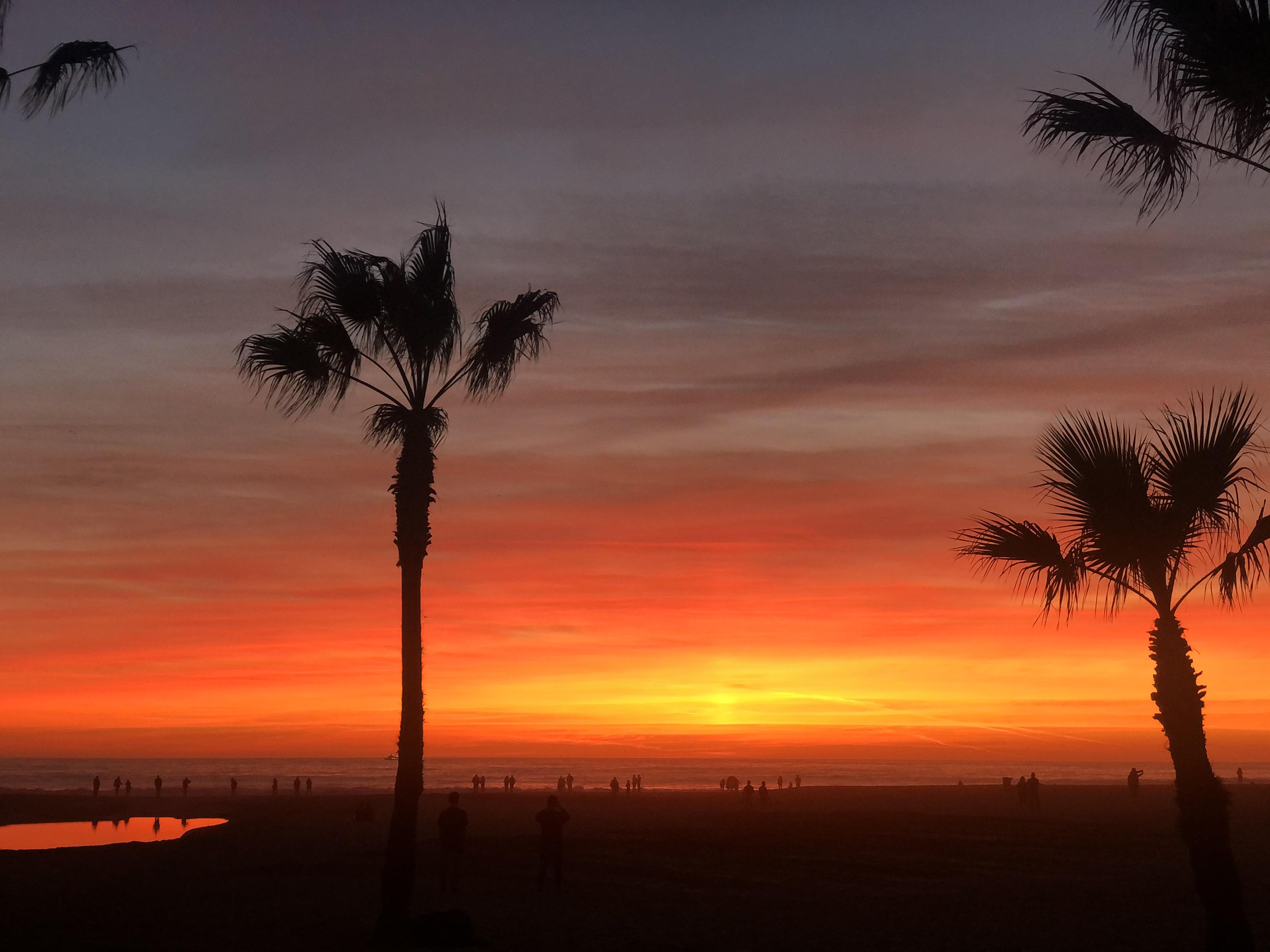 Venice beach sunset tonight LosAngeles
