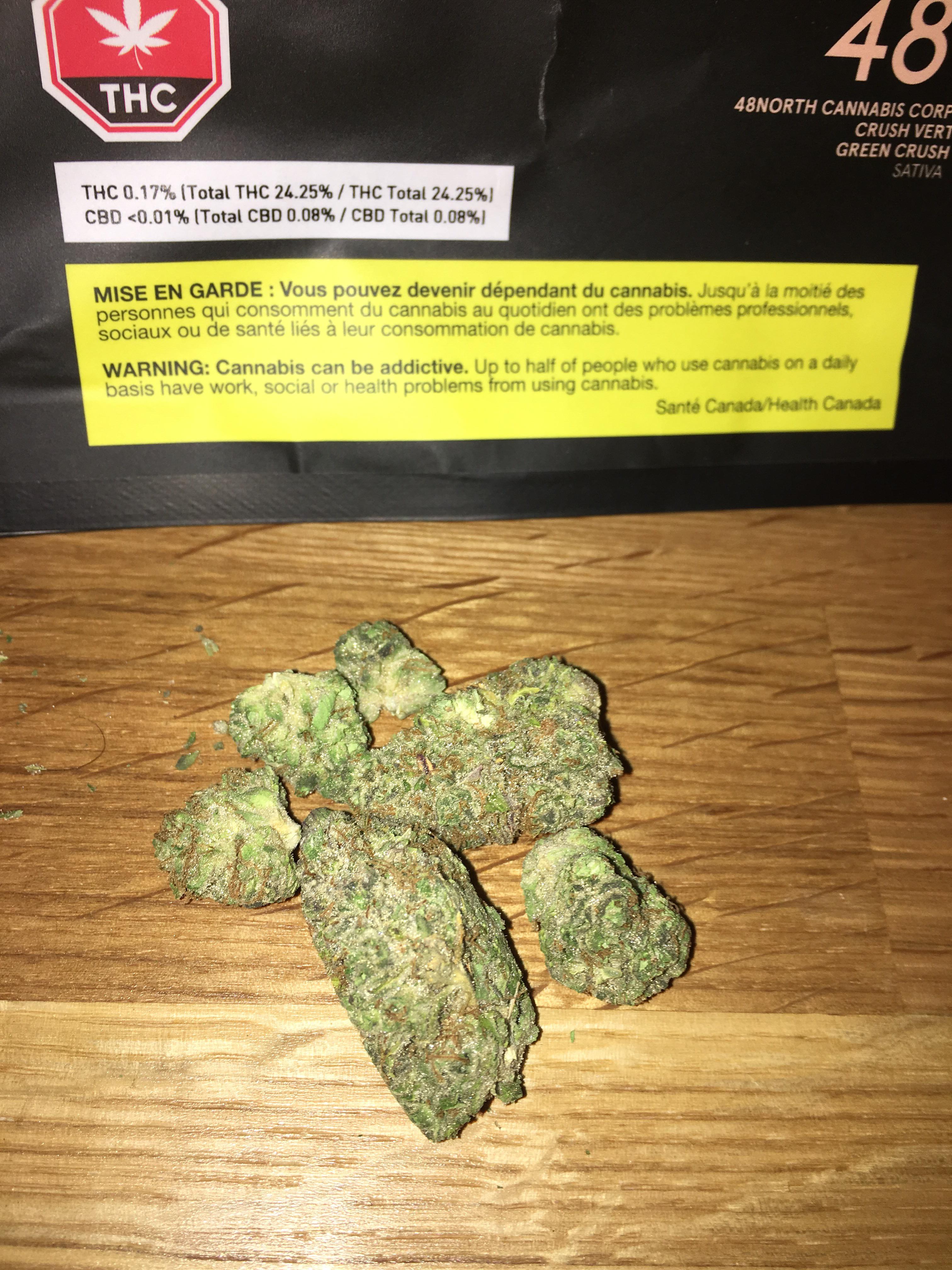 48North Green Crush (Green Crack) SQDC 24.25THC pkg20190417 r