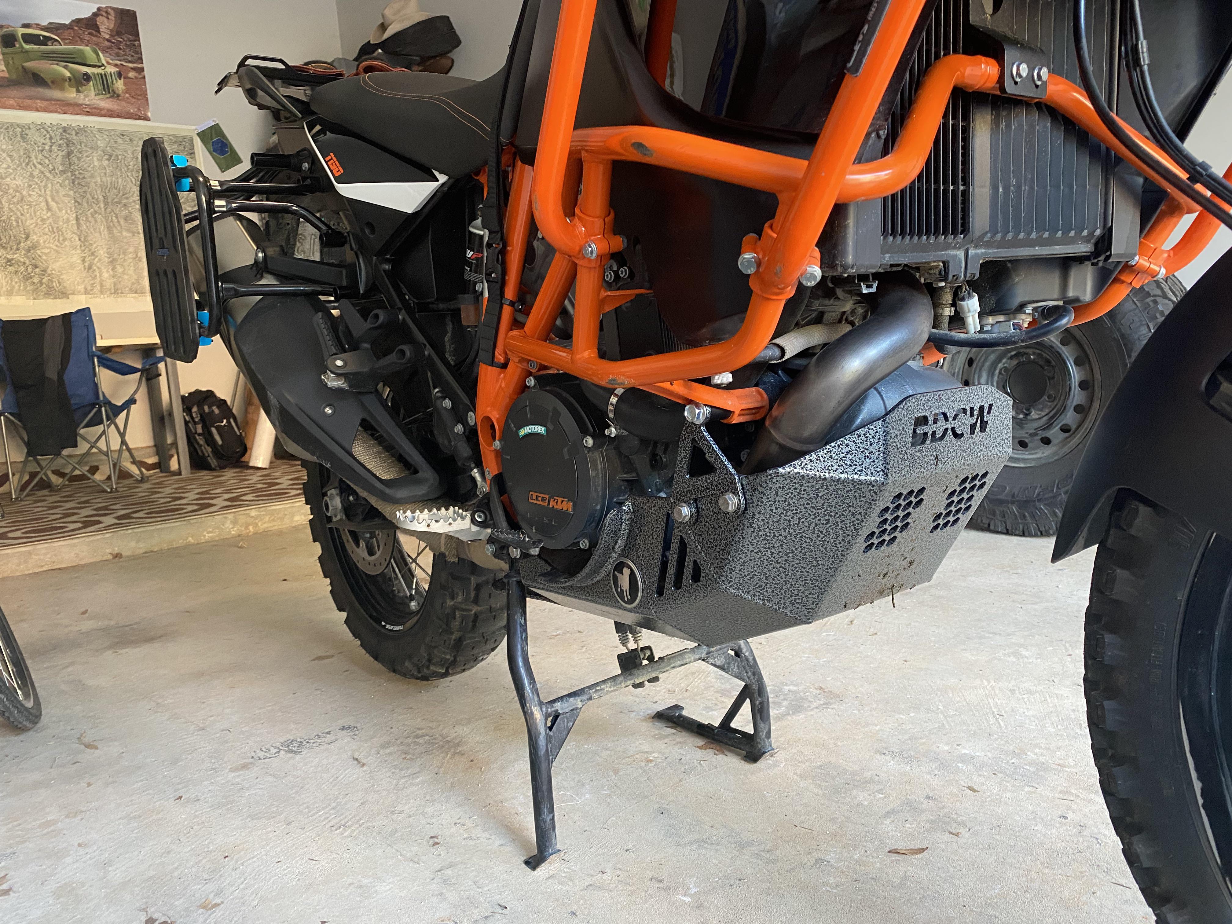 Skid plate finally installed. Black Dog Cycle Works on muh KTM 1190 Adventure R r/advrider