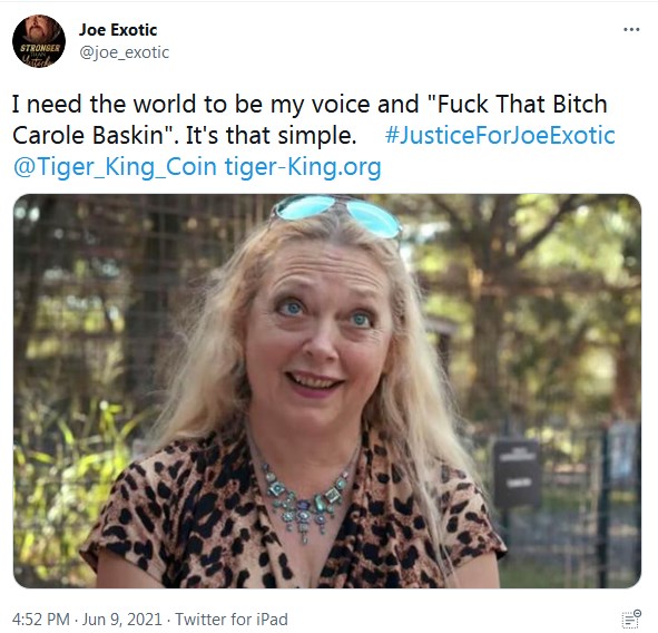 Why did Joe say that he was "done with the Carole Baskin saga" only to