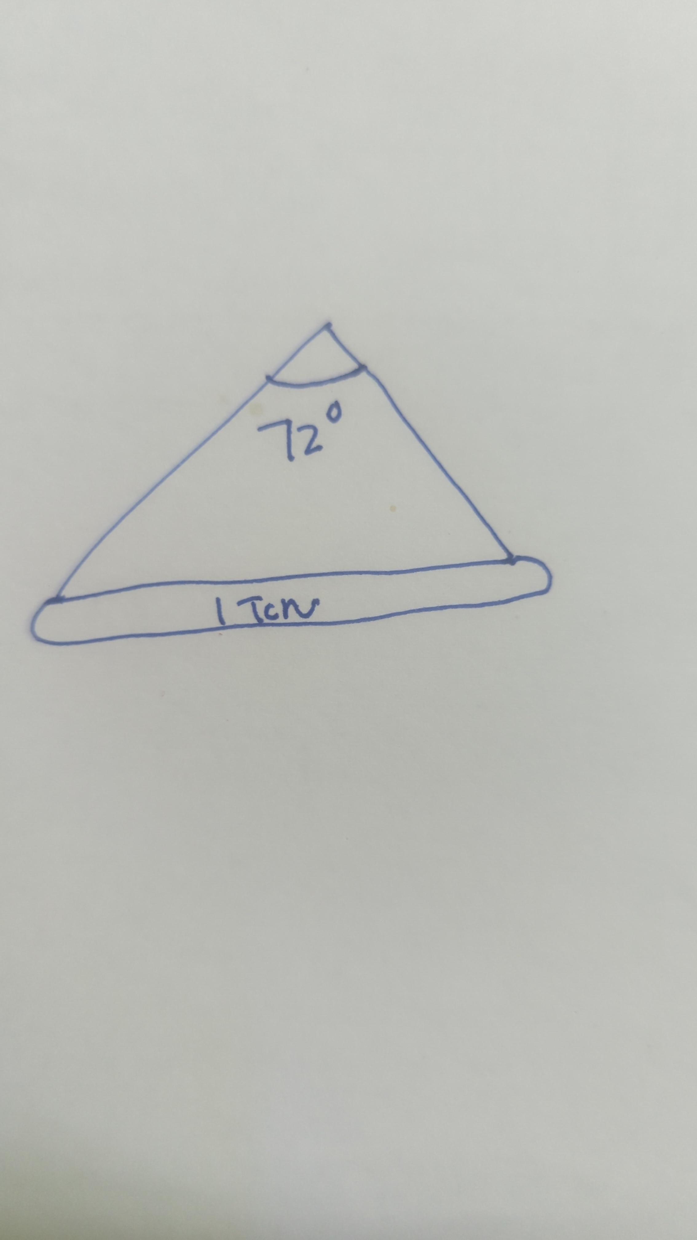 How to calculate sling tension included angle is 72 degree and load
