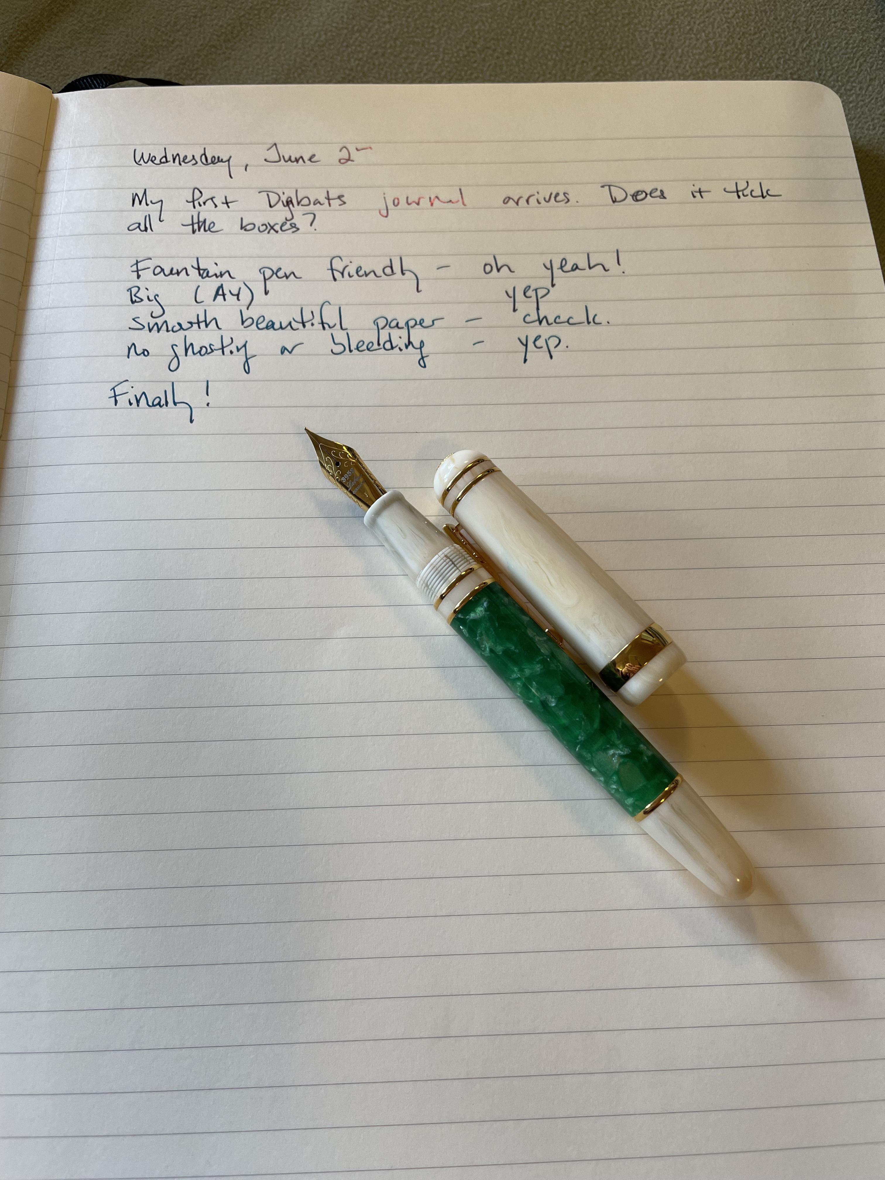 I found it! My Holy Grail Journal. A4, fountain pen friendly, creamy