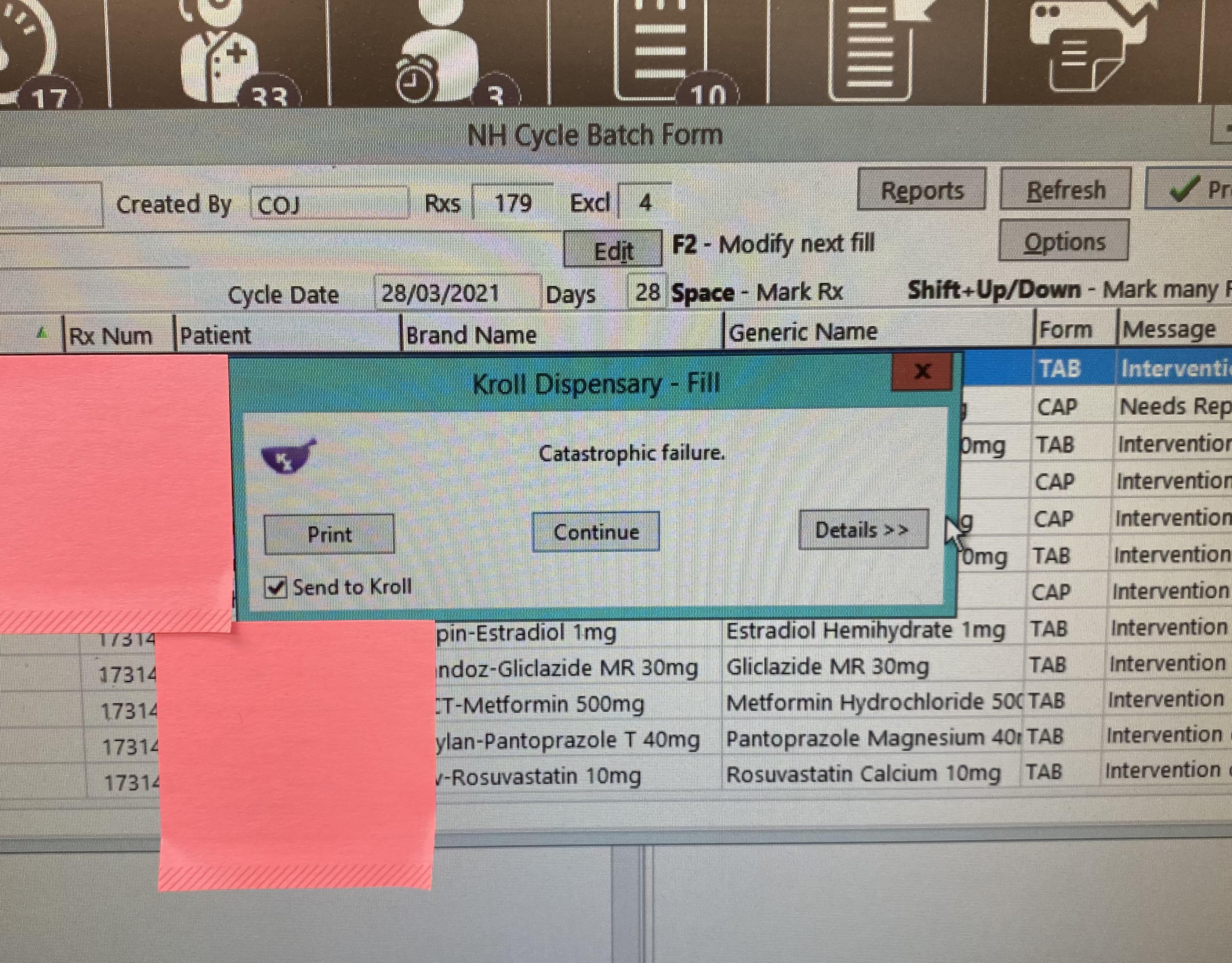 Got this error message today on our pharmacy software. I think it’s a