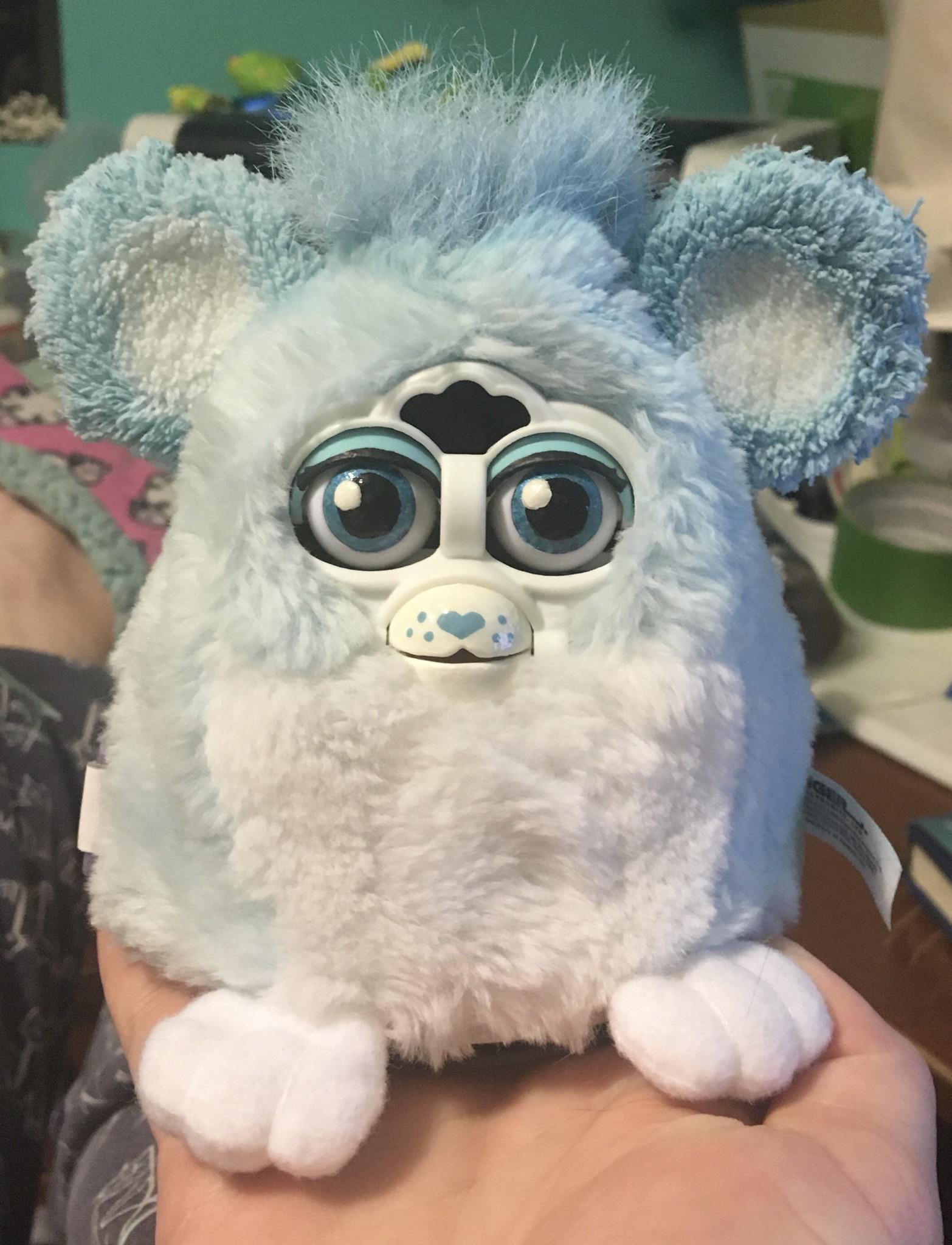 My care bear furby! Made by myself and inspired by furby_o_rama on