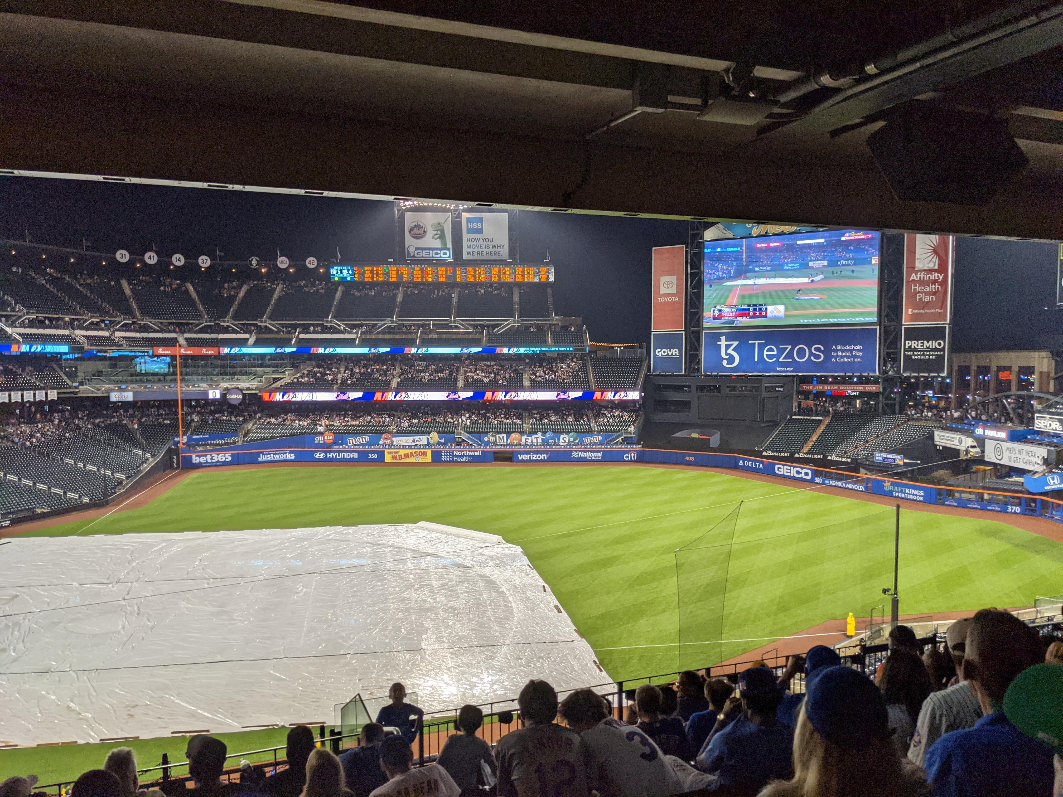 At the Mets rain delay watching the Phillies rain delay. r/baseball
