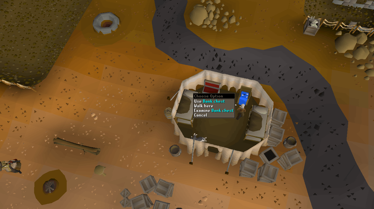 The bank chest on Fossil Island has no collect option. Is this on