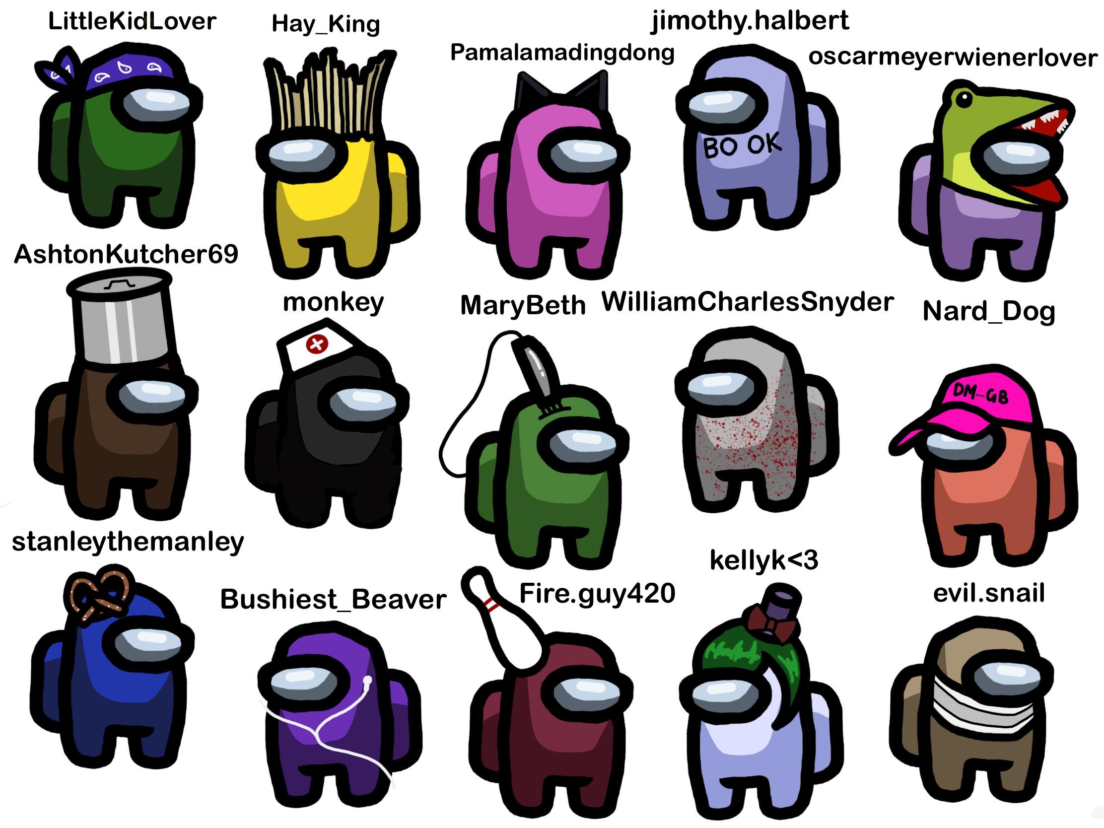 Among Us Character Ideas