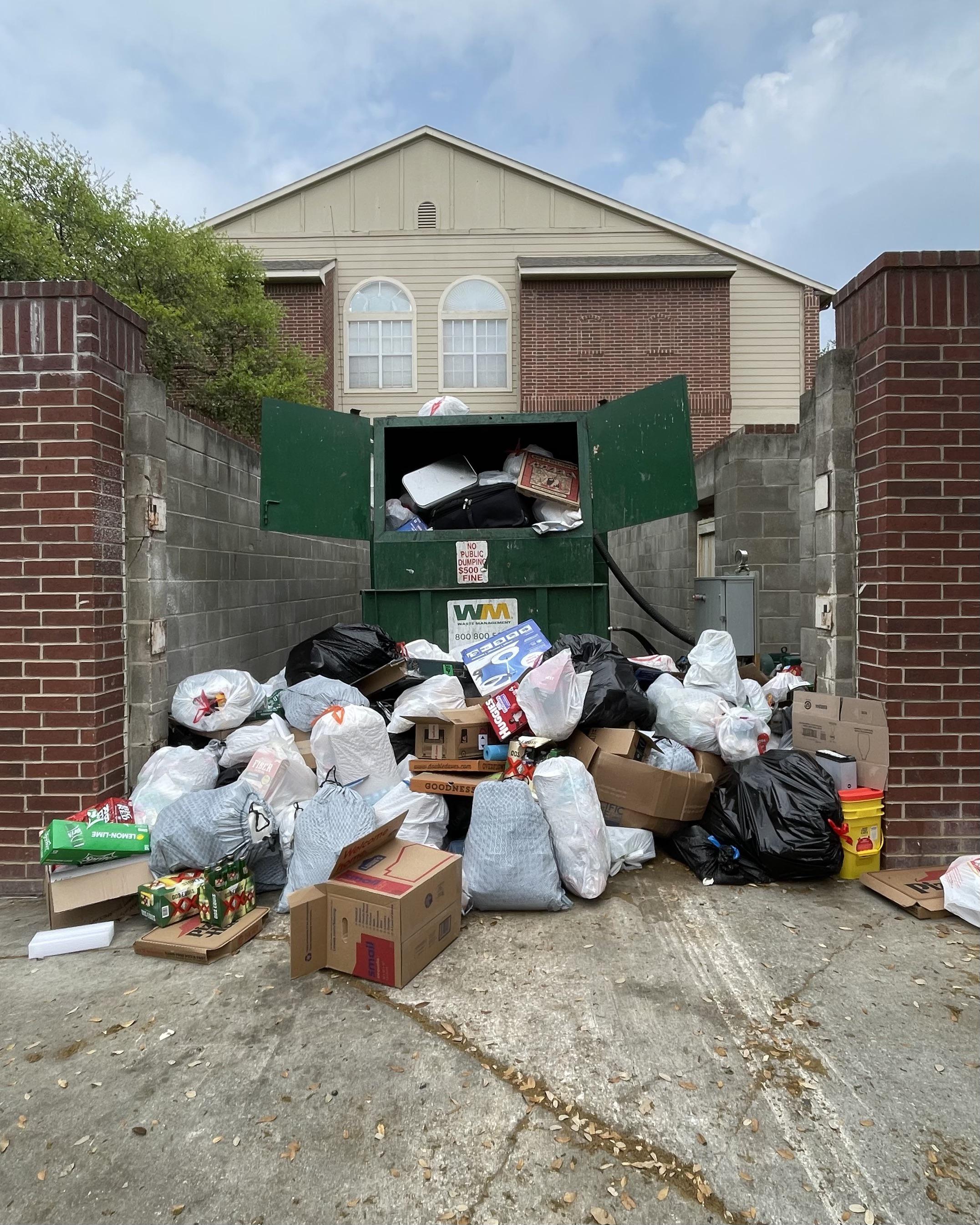 My apartments took away trash pickup, and assumed that one compactor