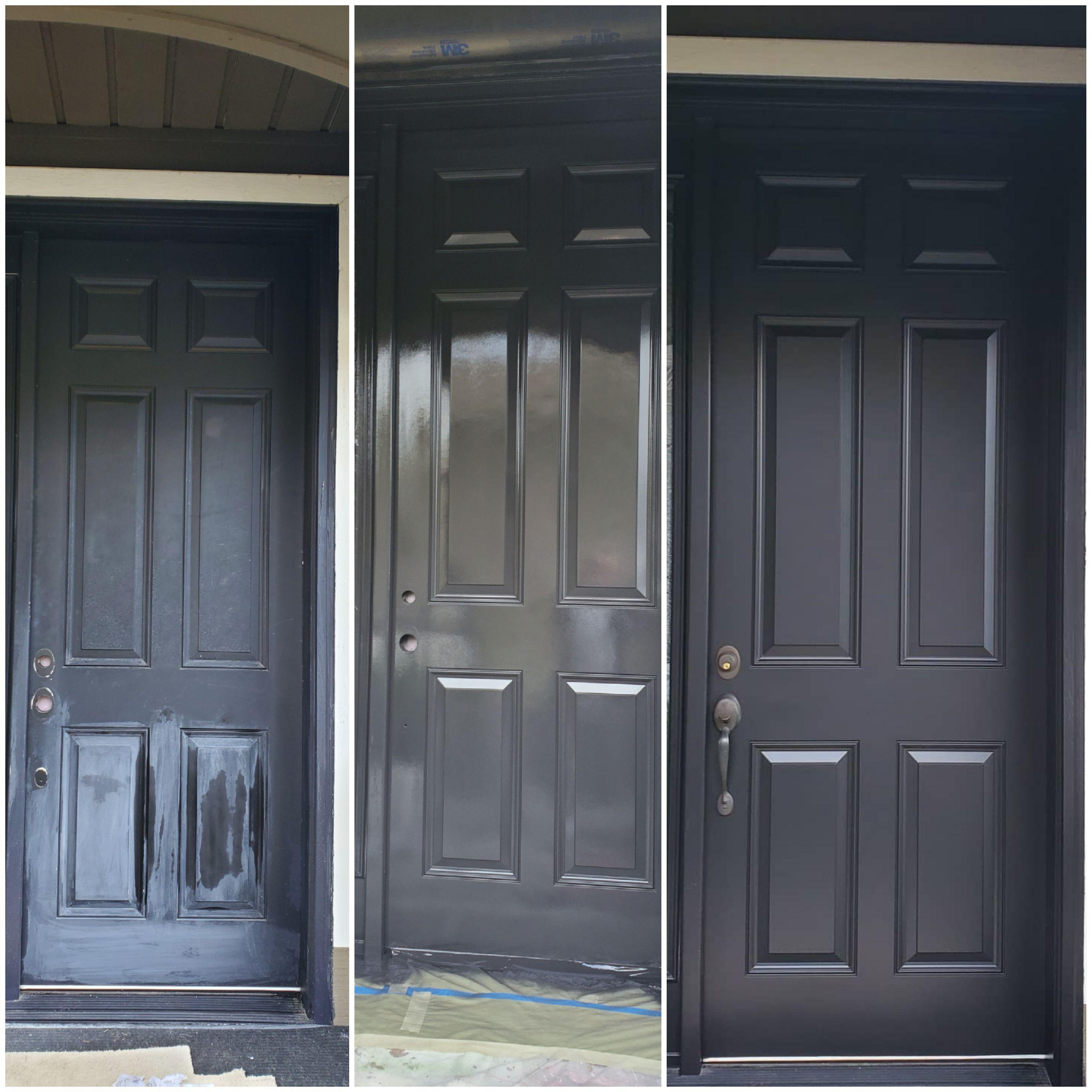 Before, during, after. This front door system was in pretty bad shape