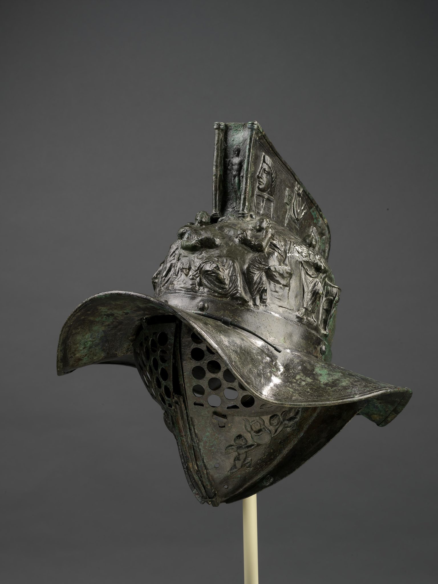 Ornate Gladiator Helmet Unearthed at the Arena in Pompeii, 79 AD