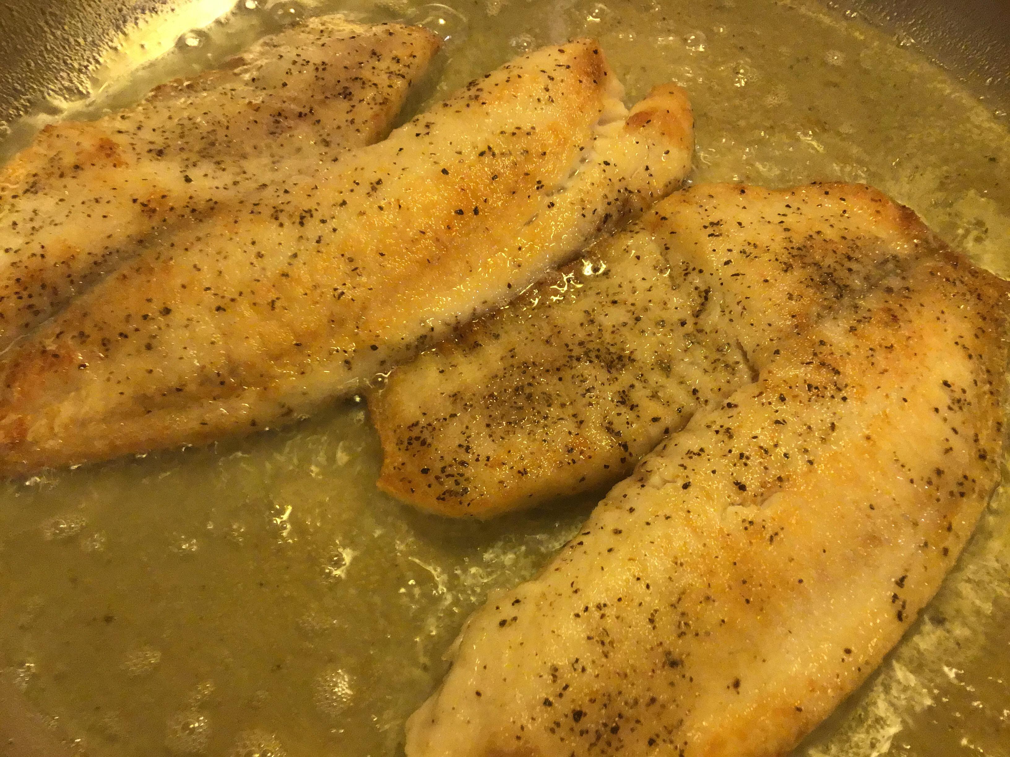 [homemade] panfried tilapia fillets r/food