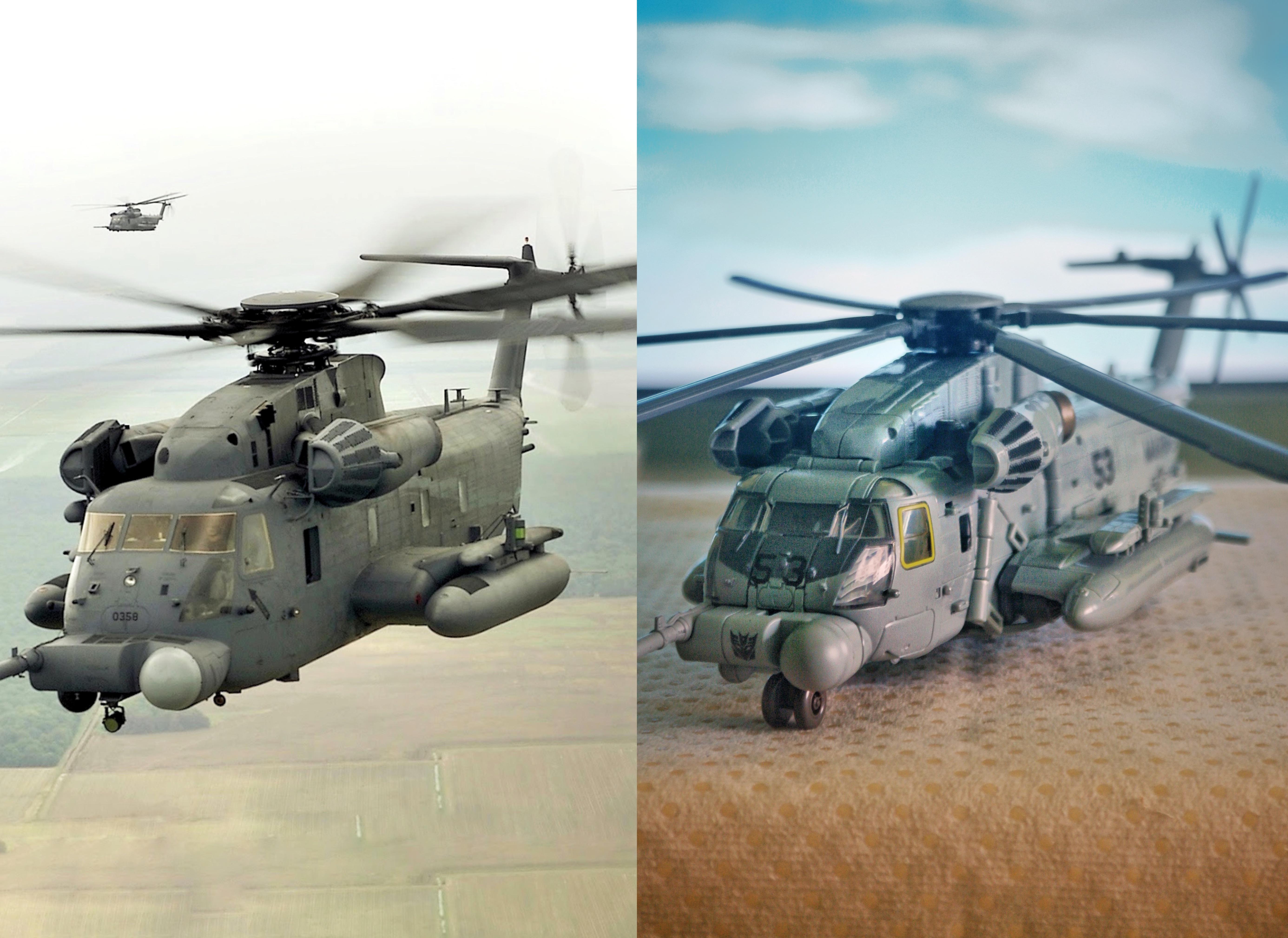 Sikorsky MH53 Pave Low vs Grindor. r/transformers