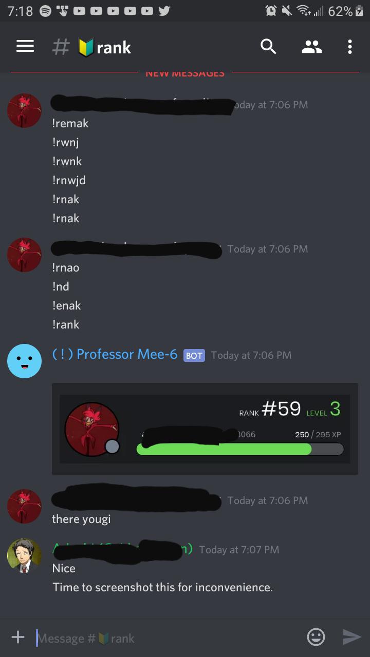 When you type !rank too fast on Discord ihadastroke