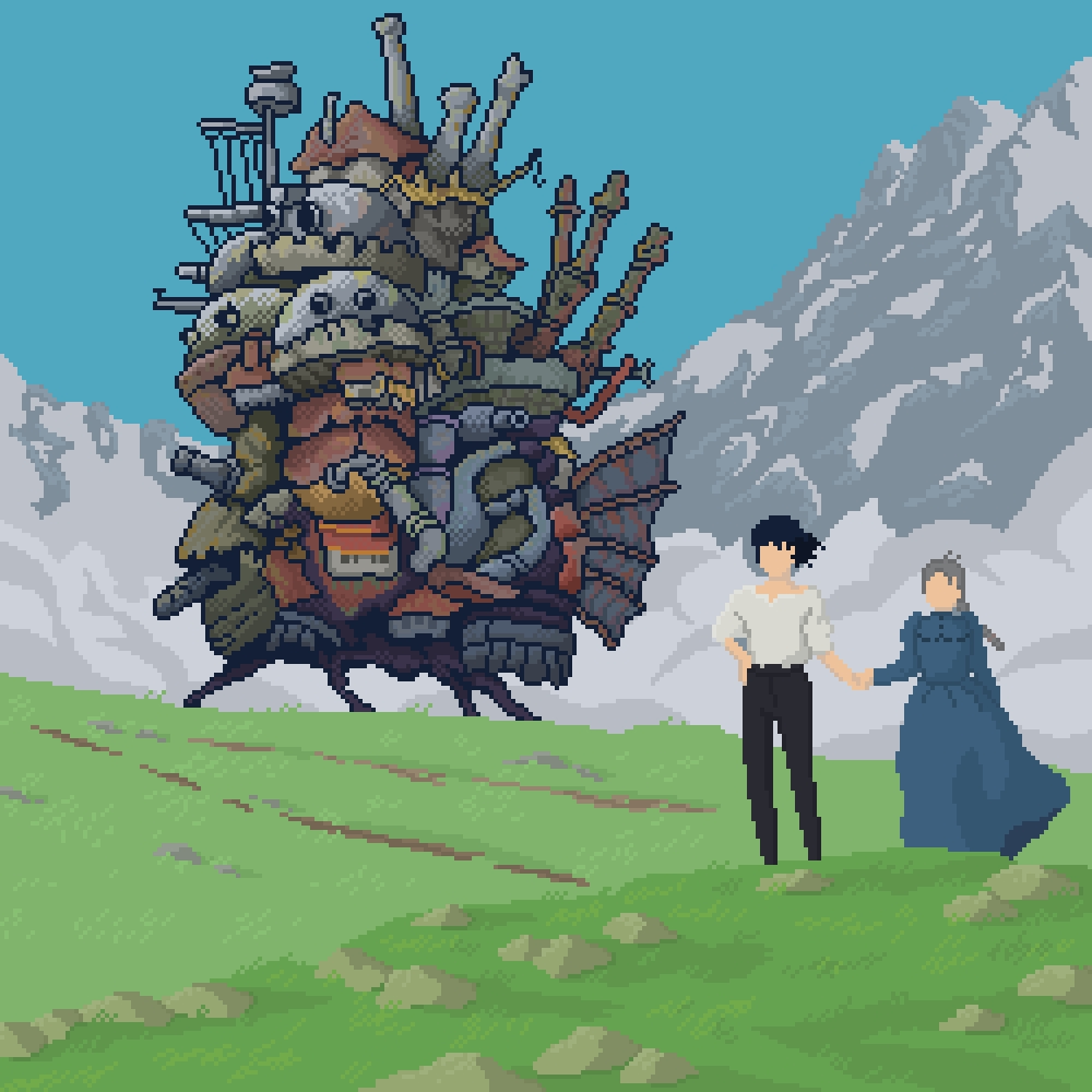 Howl's moving castle pixel art PixelArt