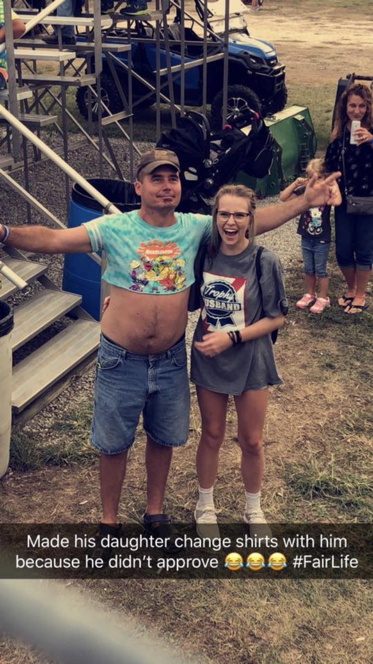 This dad saw his daughter at our local fair and didn’t like what she