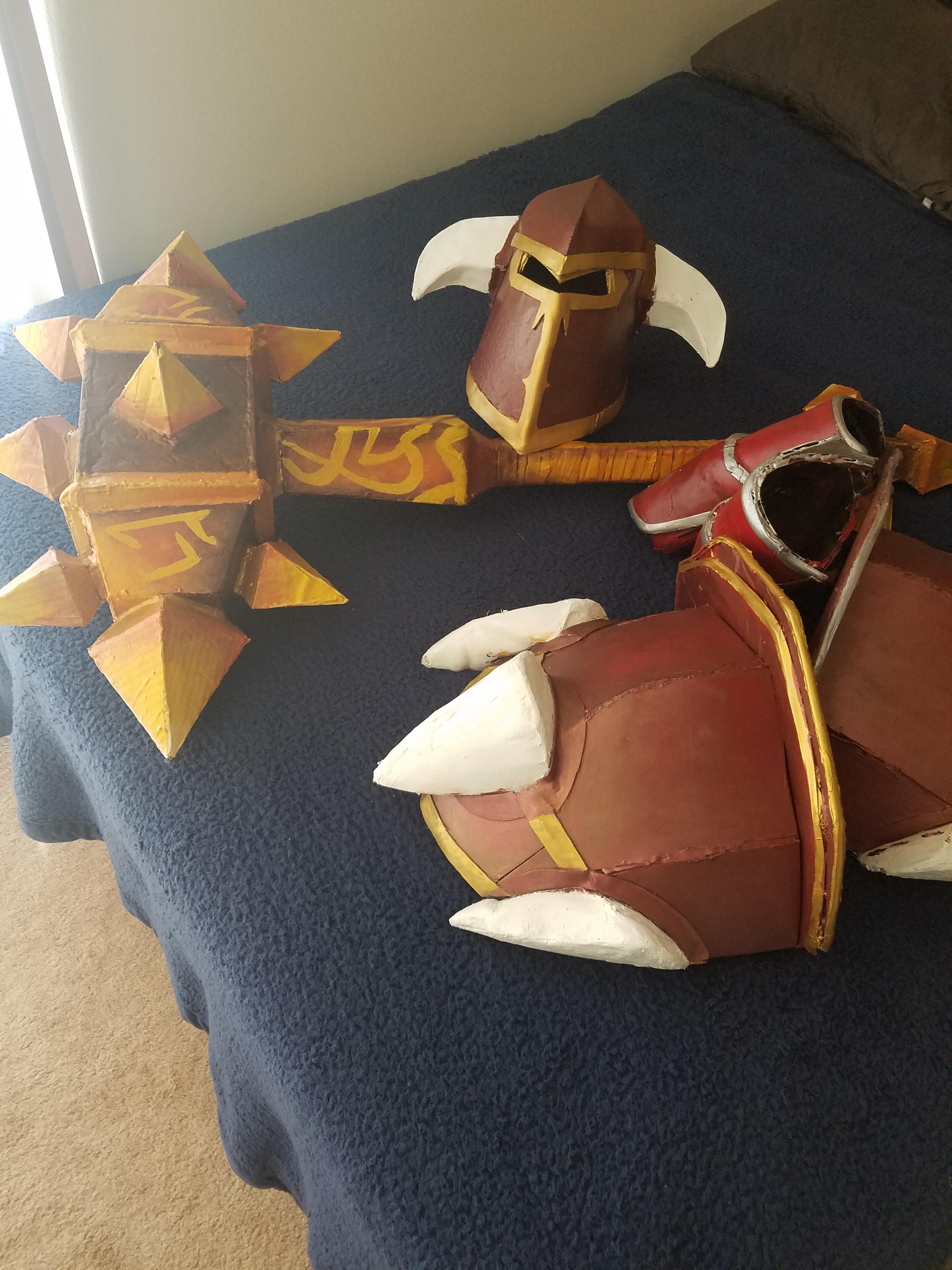 Made my Halloween costume already. Cardboard,foam,lots of hot glue and