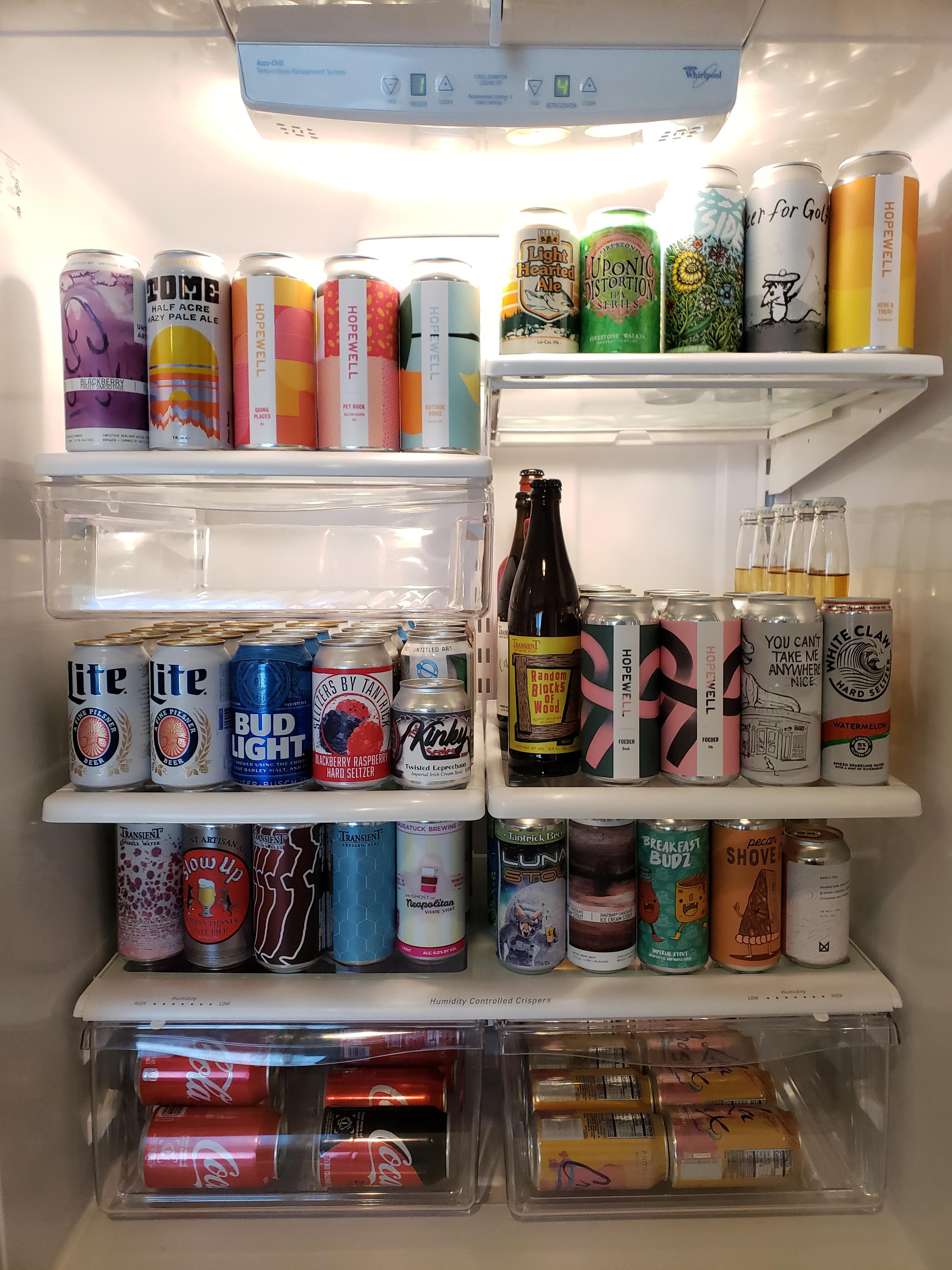 Tributes to the Beer Fridge at the Family Lake House r/beerporn