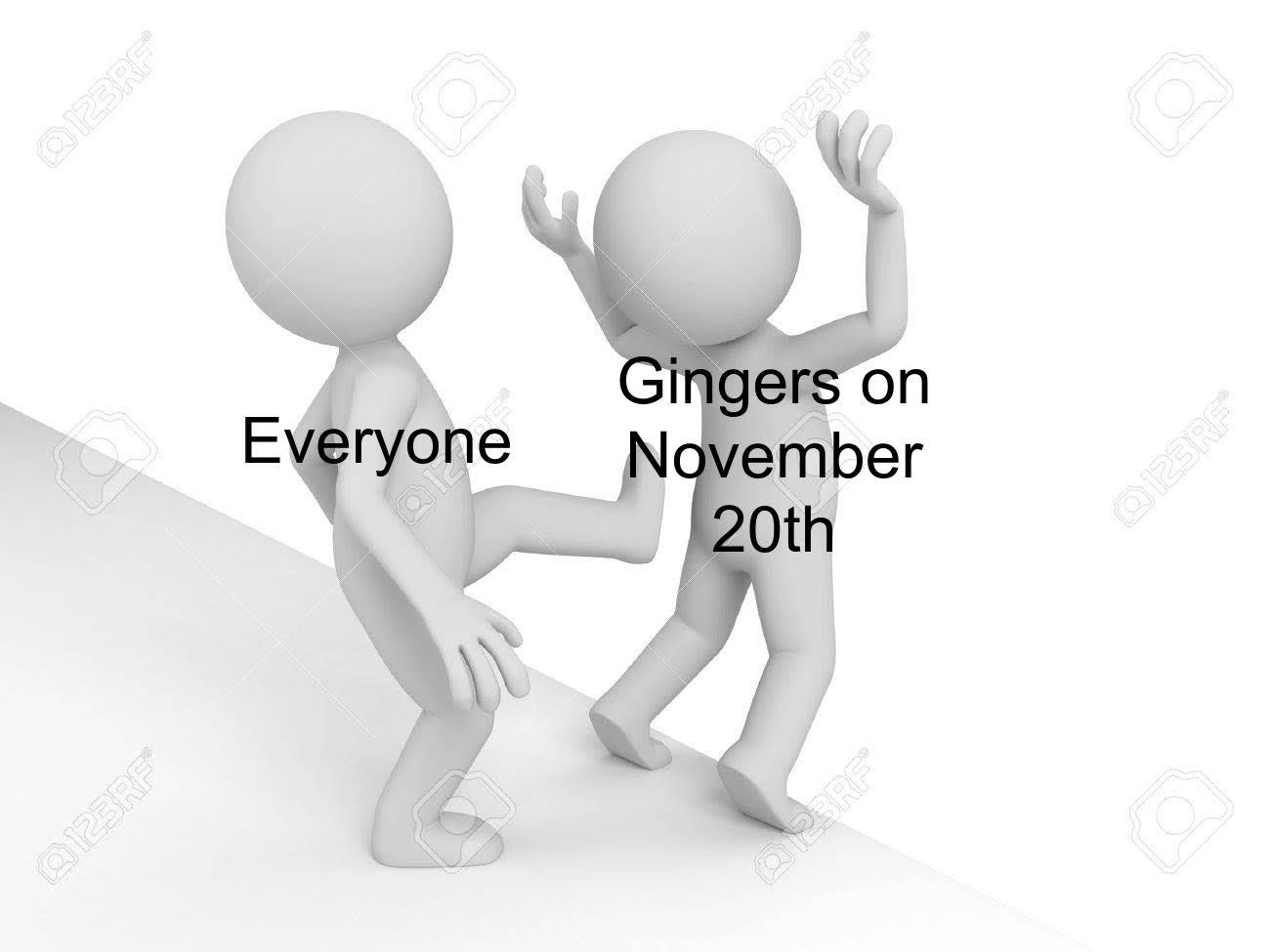 Happy kick a ginger day! Spread the awareness, the world must rejoice! r/memes