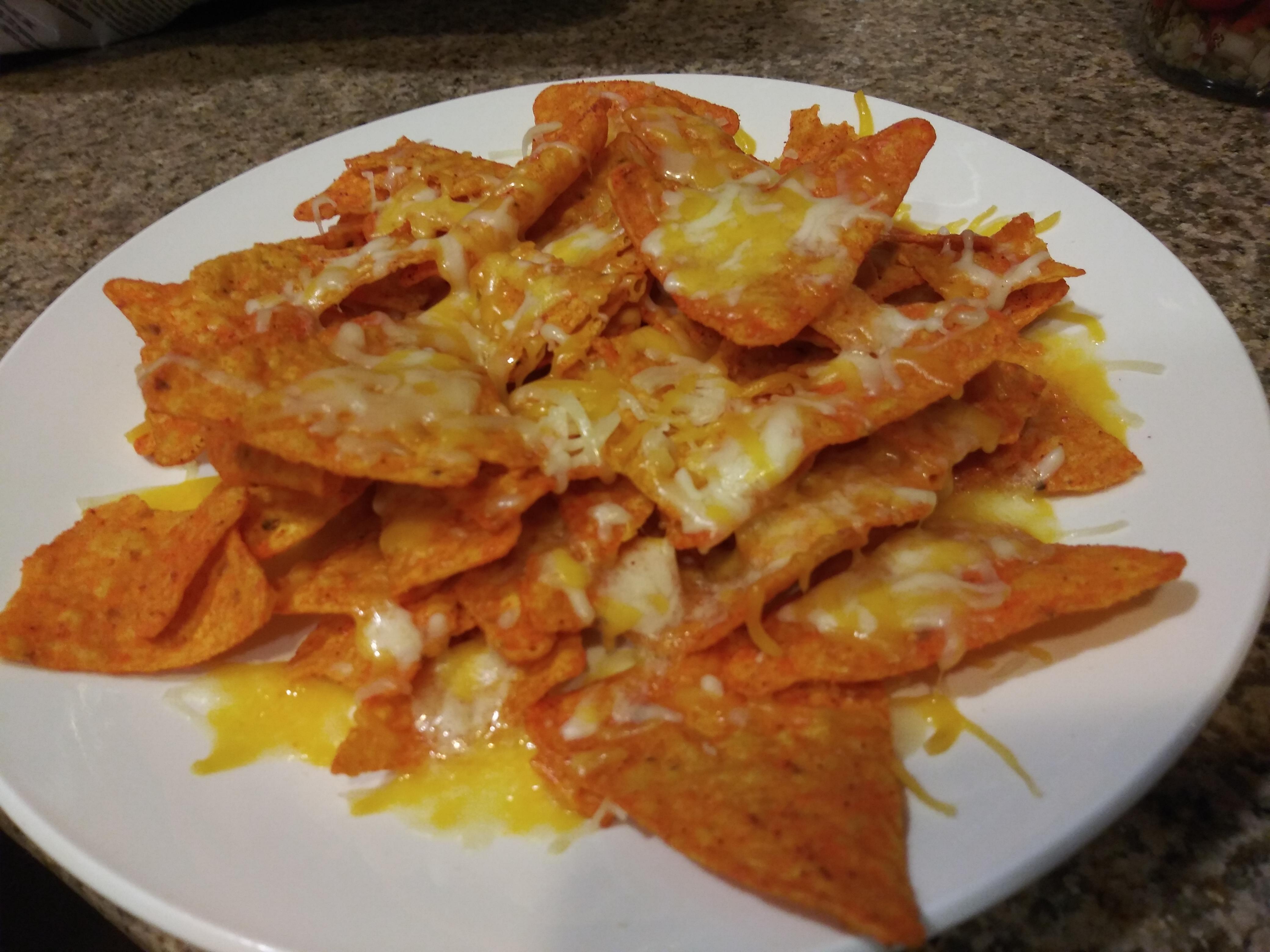 Microwaved shredded cheese and doritos r/shittyfoodporn