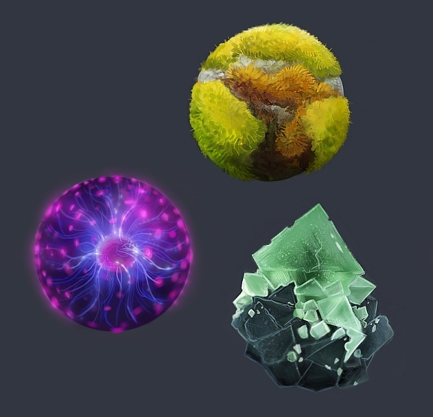 My art practice with texture spheres! 3 drawing