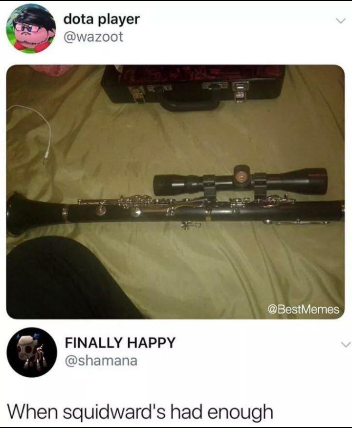 Sniper 120 damage, +20 accuracy, +30 damage against band kid