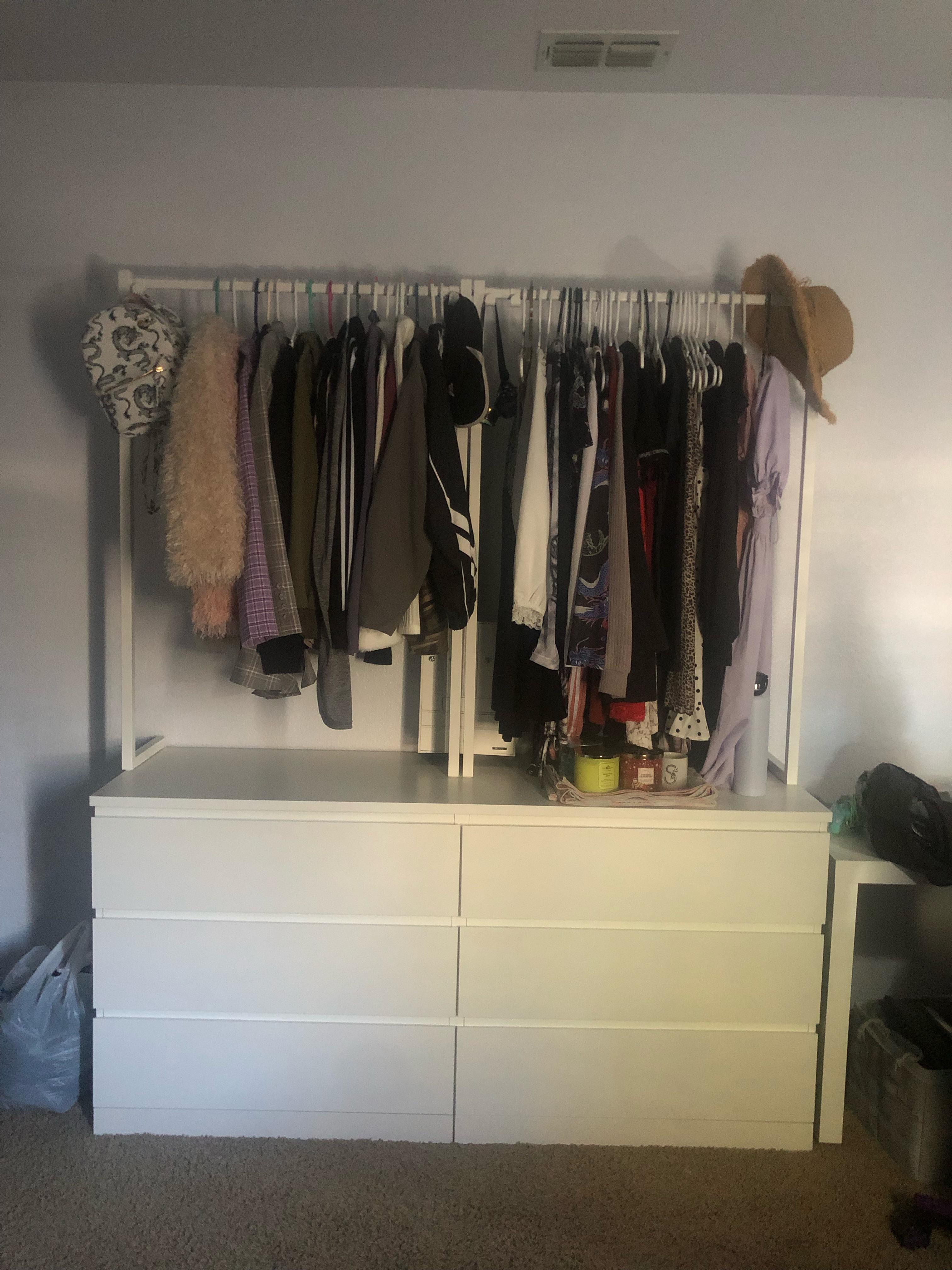 Malm Dresser and Nordli Clothes Rail r/ikeahacks